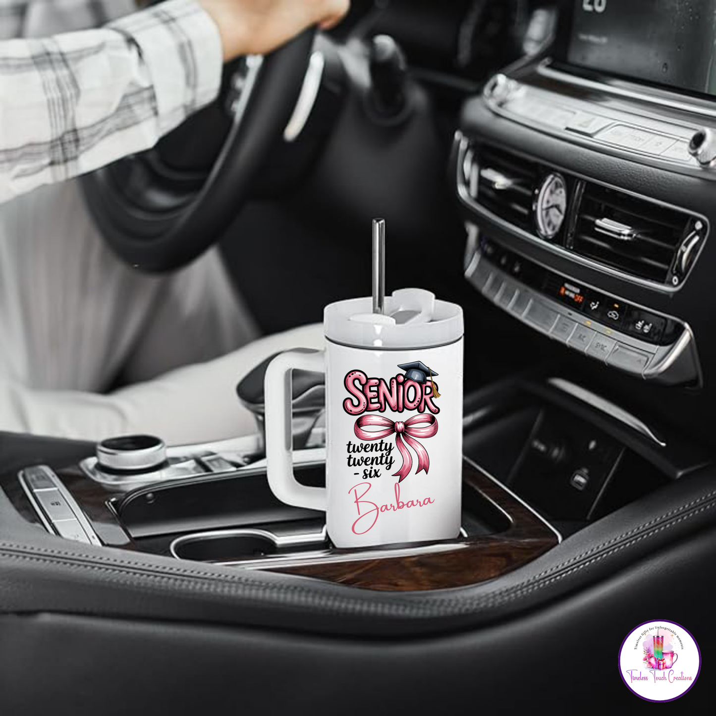 Senior 2026 Tumbler with Handle, Class of 2026 Graduation Gift, Personalized Senior Water Bottle, 40 oz and 20 oz Senior Night and Back to School Gift