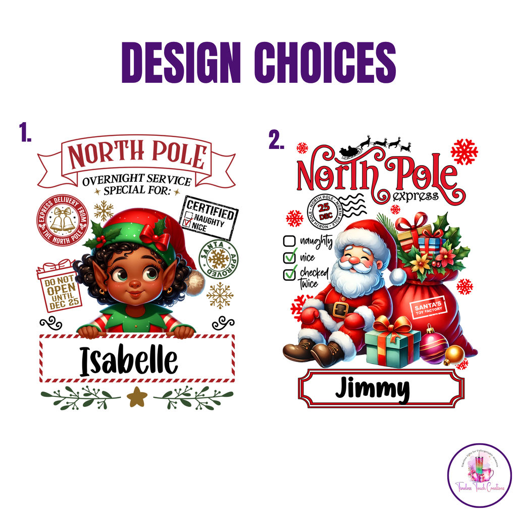 Personalized Christmas Sack North Pole Gift Bag for Holiday Presents