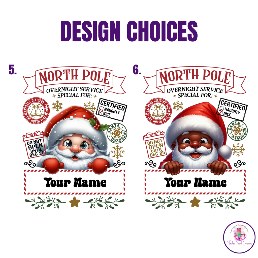 Personalized Christmas Sack North Pole Gift Bag for Holiday Presents