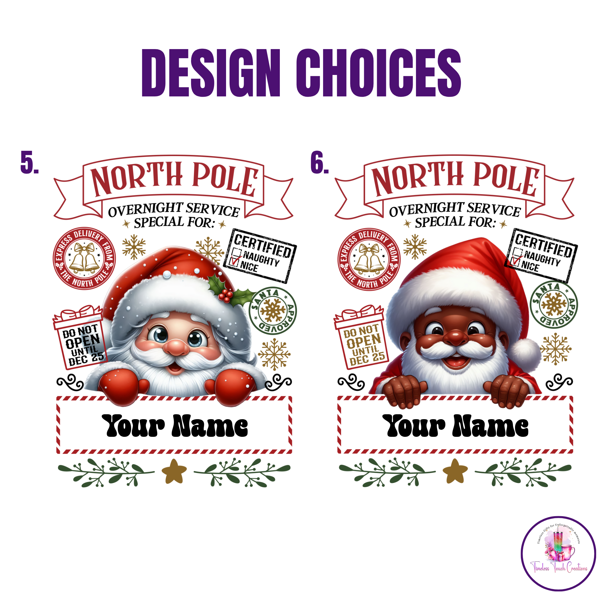 Personalized Christmas Sack North Pole Gift Bag for Holiday Presents