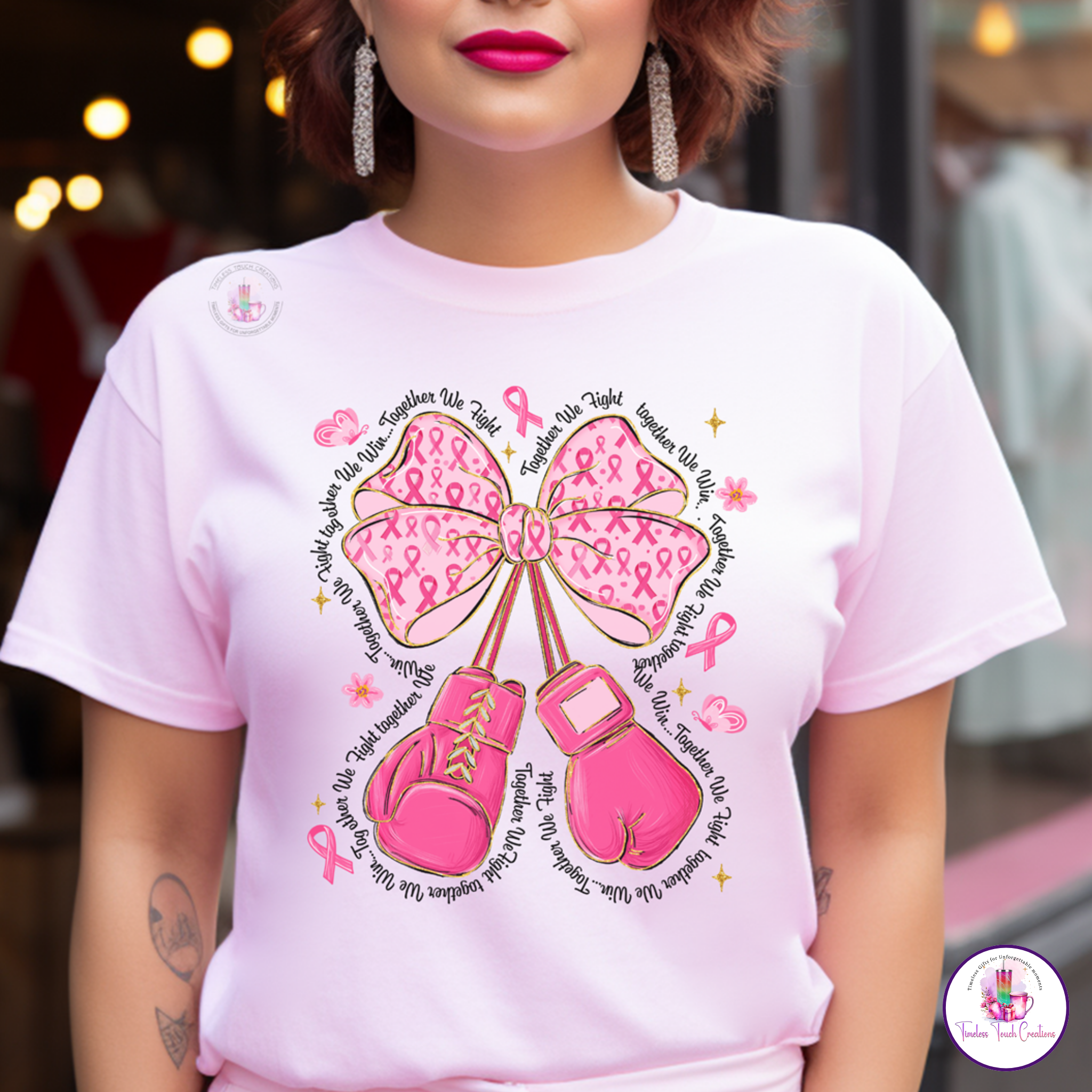 Stronger Together Supporter Bundle Breast Cancer Awareness Shirts Sweatshirts and Mugs