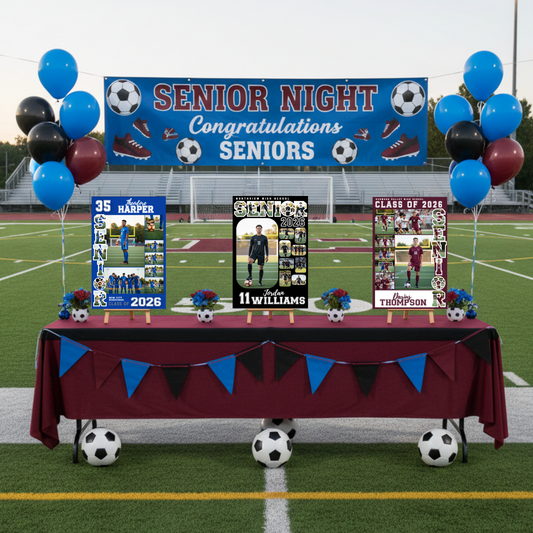 Senior Night Soccer Poster Template - Digital Download Customizable Senior Soccer Poster