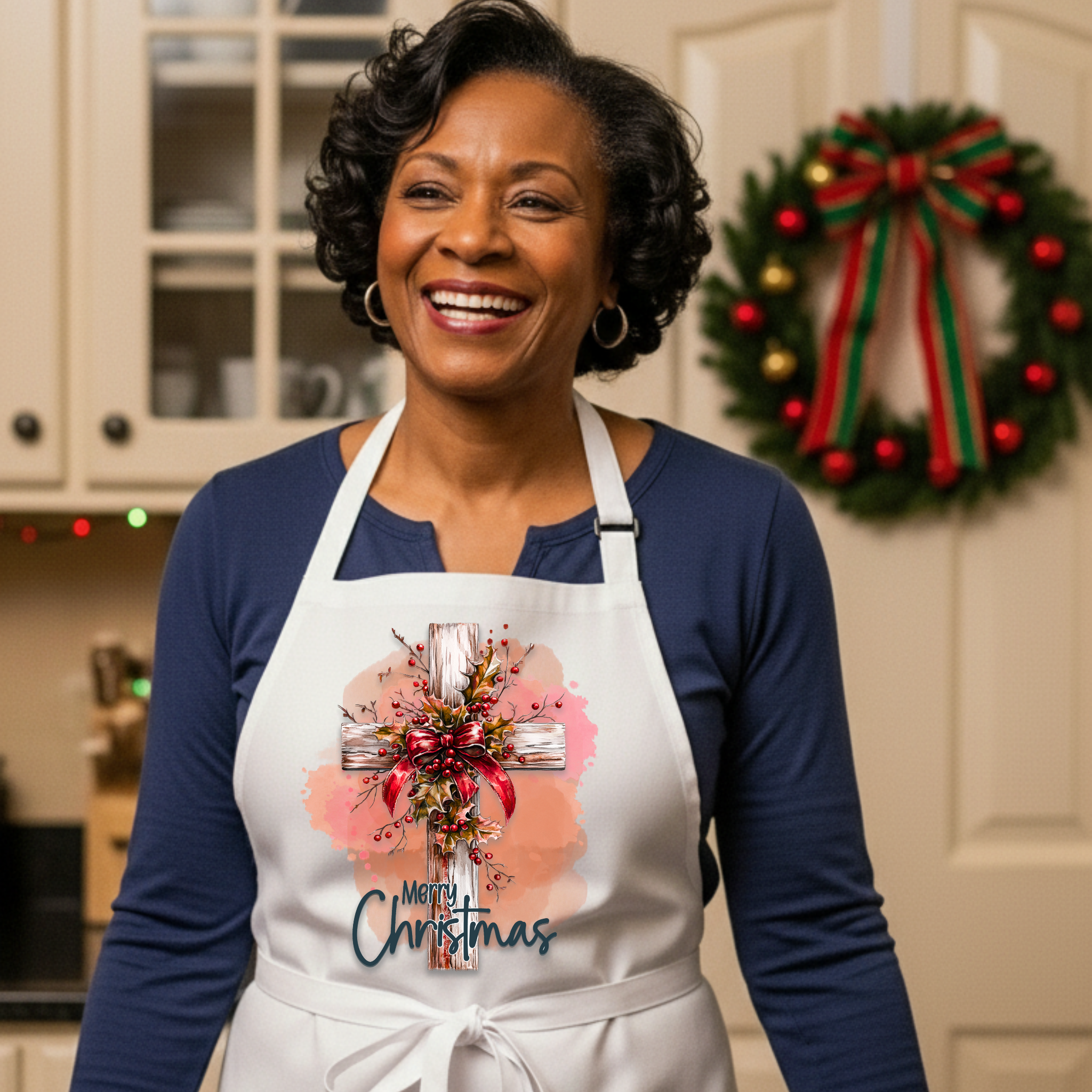 Merry Christmas Cross Holiday Collection Kitchen and Home Decor Gift Set