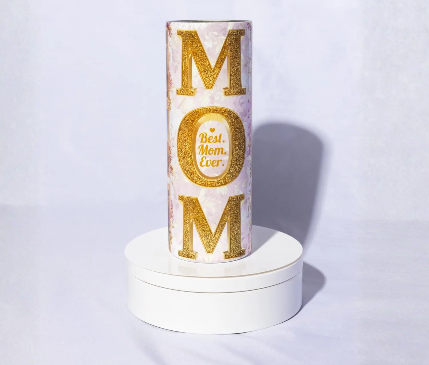 Best Mom Ever Custom Photo Tumbler 20 oz | Personalized Gift for Mom