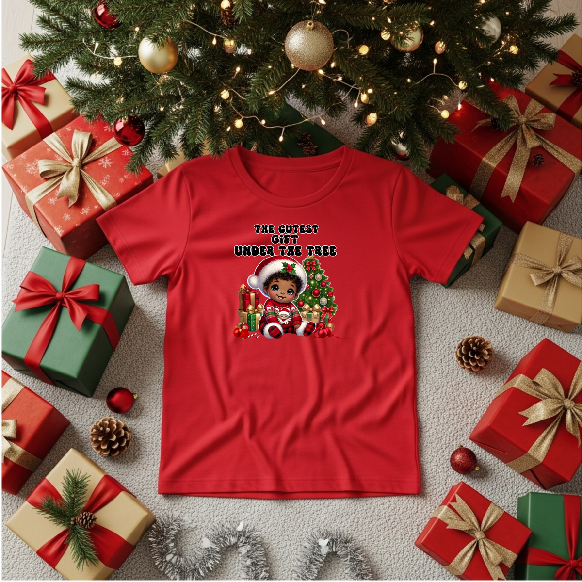 Personalized Christmas T-Shirt for Kids | Custom Holiday Shirt with Name, The Perfect Holiday Gift