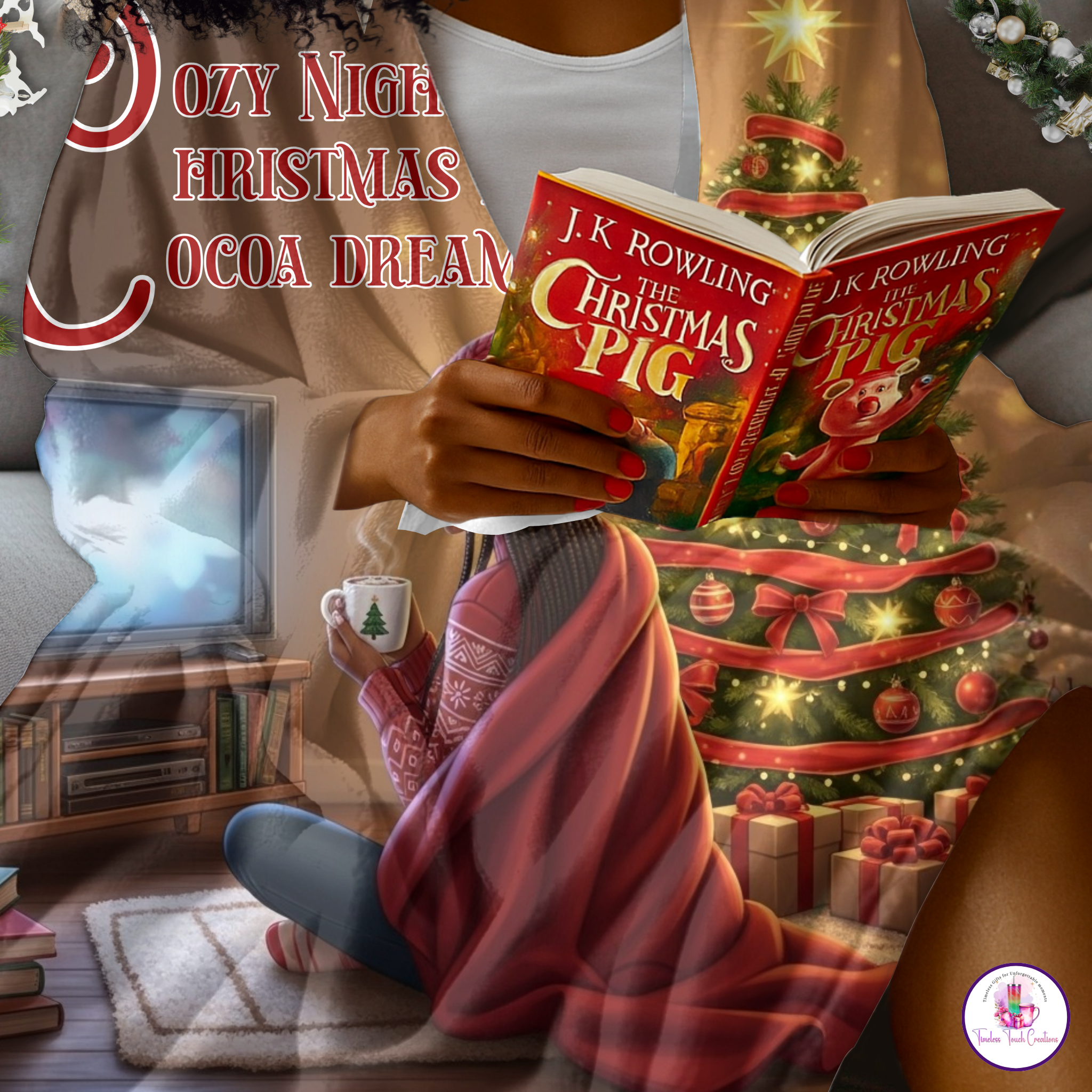 Christmas Blanket, Cozy Fleece Throw for Warm Holiday Nights