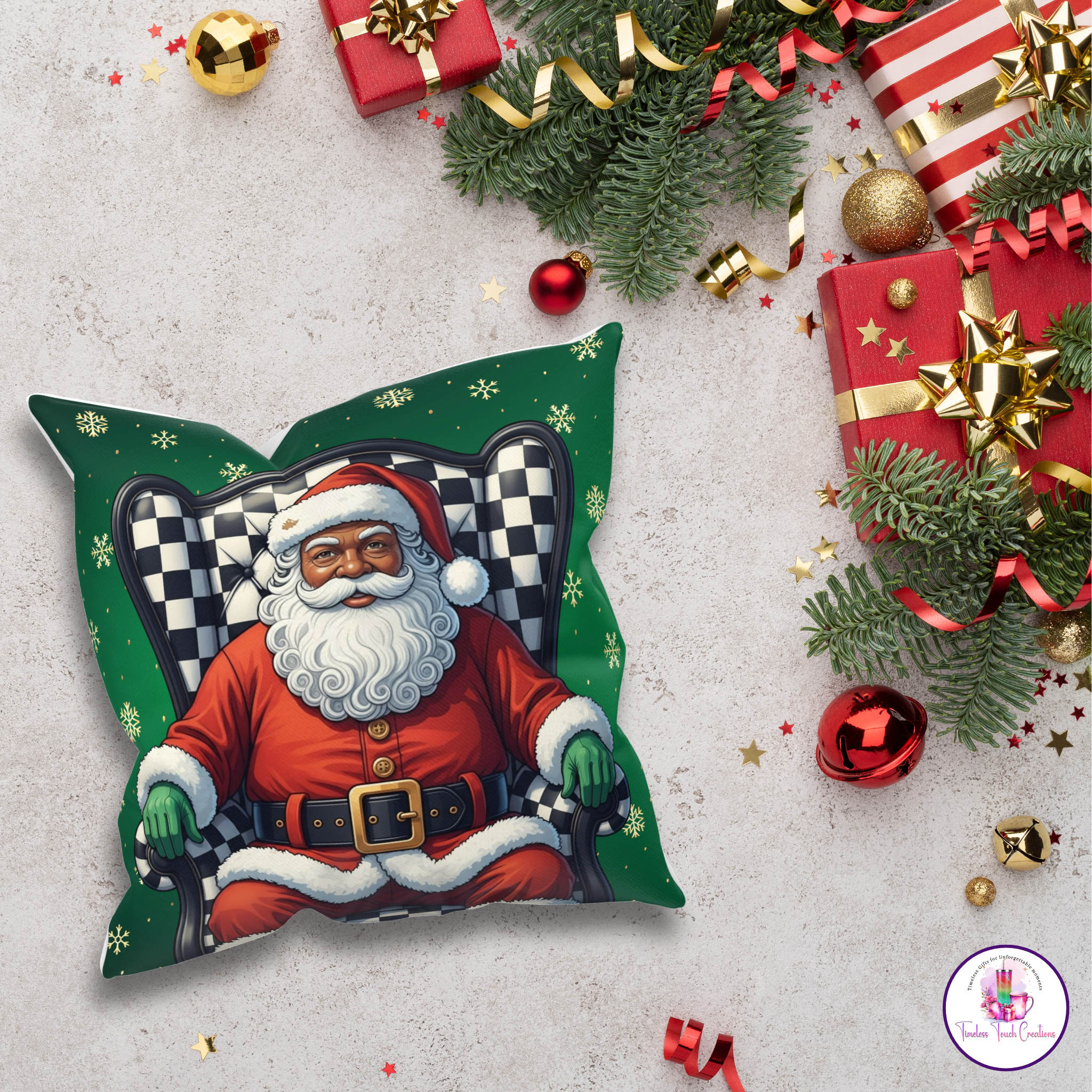 Custom Christmas Santa Pillowcase | Personalized Holiday Decorative Pillowcase with Santa Design for Christmas Decor