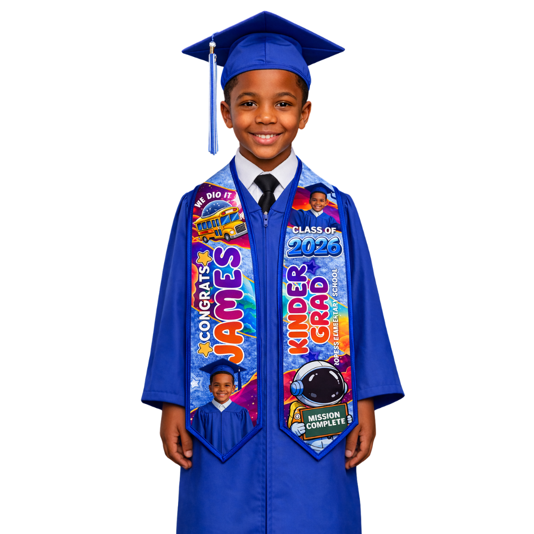 PreK Graduation Stole – Mission Accomplished Design
