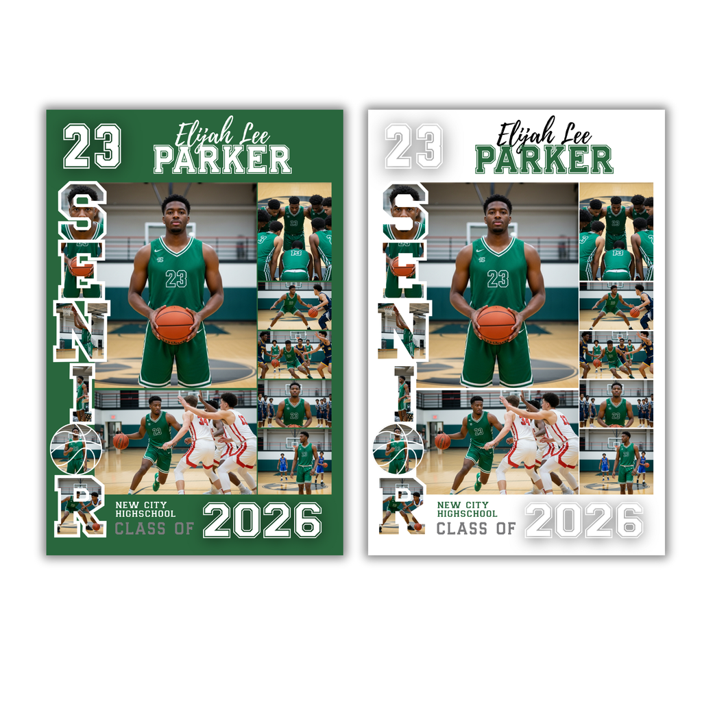 Senior Night Basketball Poster Template - Digital Download Customizable Senior Basketball Poster