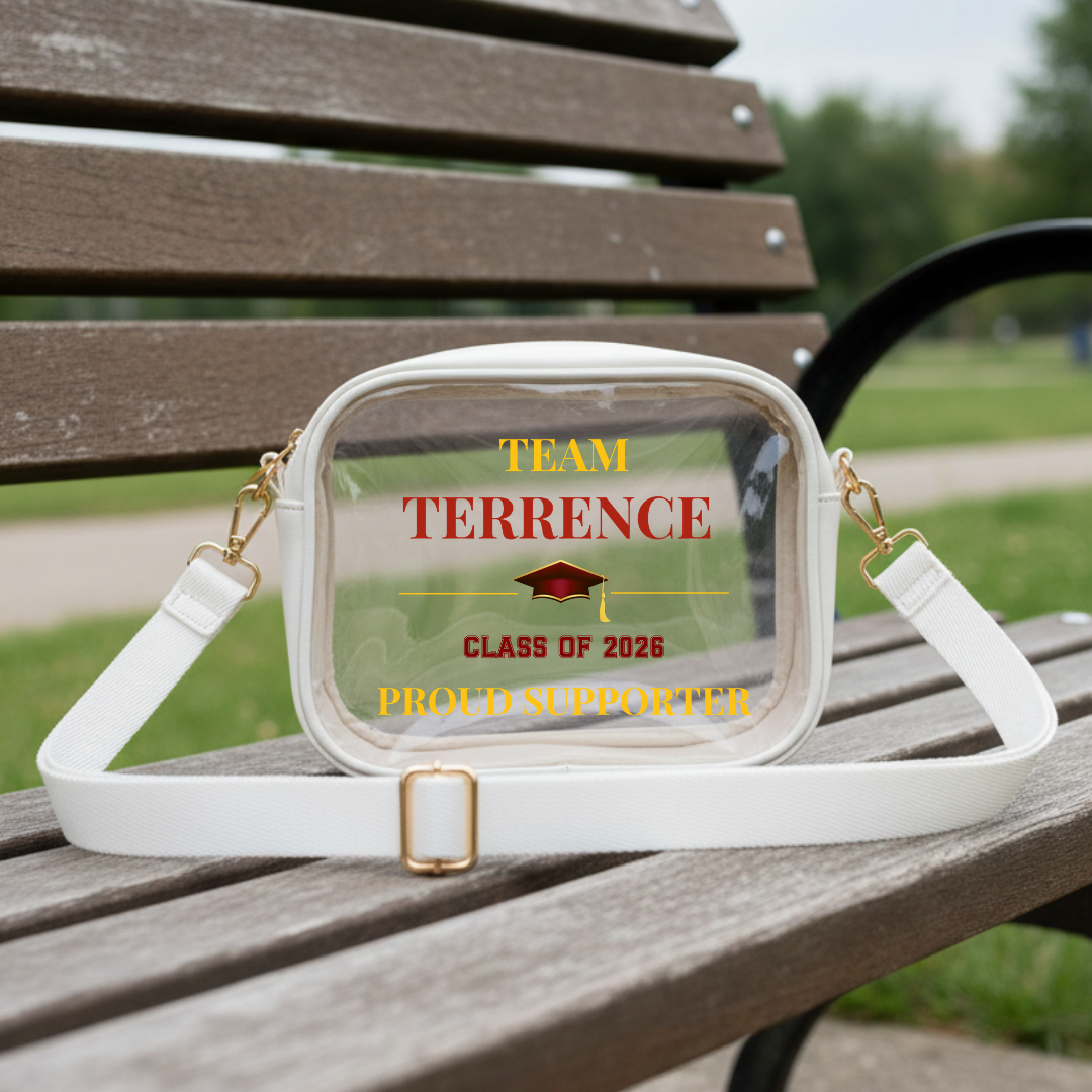 Personalized Graduation Clear Bags - Custom Name Grad Bags