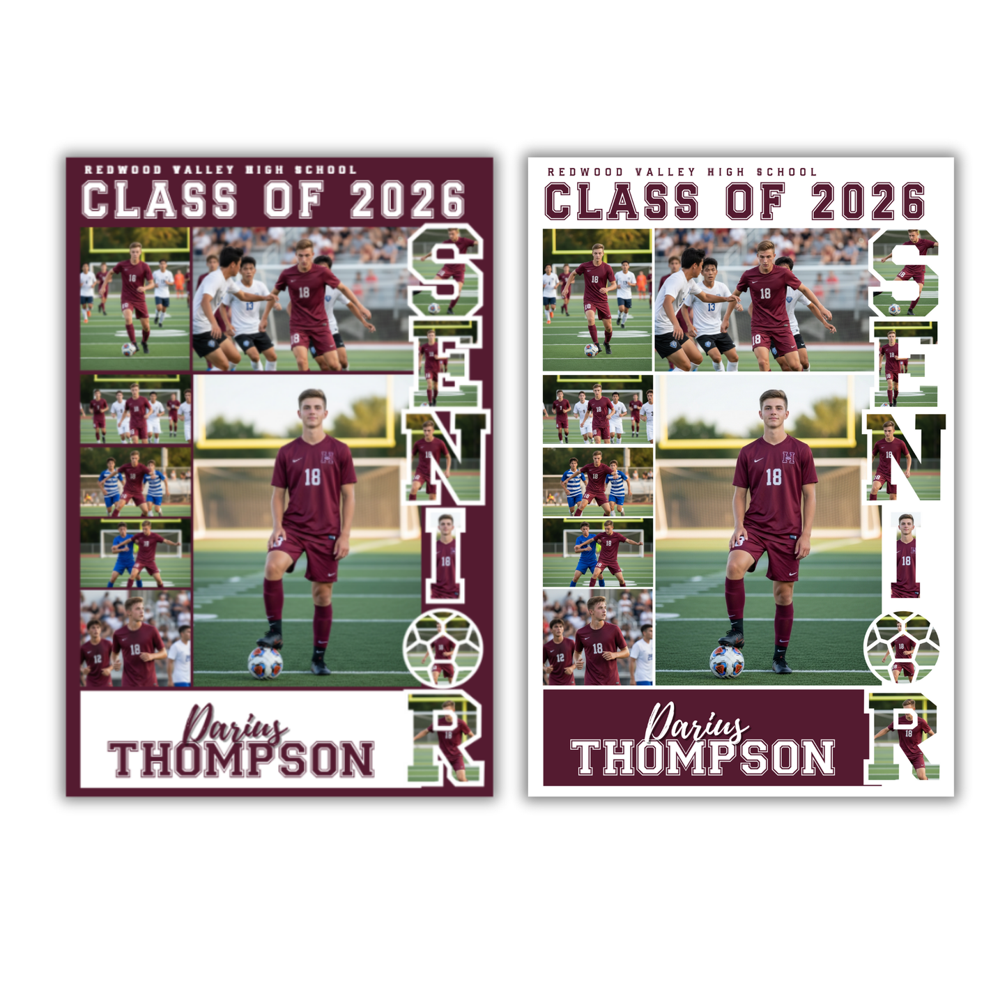 Senior Night Soccer Poster Template - Digital Download Customizable Senior Soccer Poster
