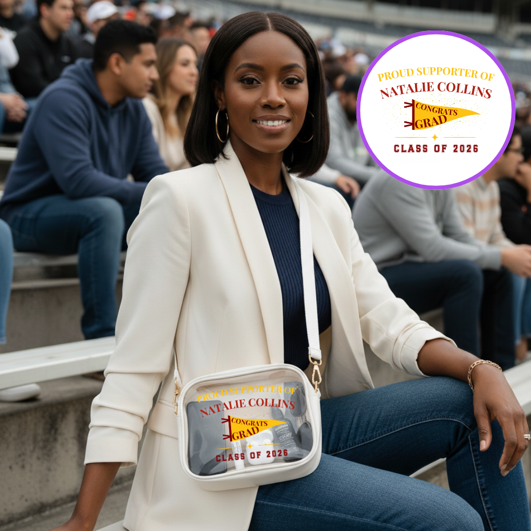 Personalized Graduation Clear Bags - Custom Name Grad Bags