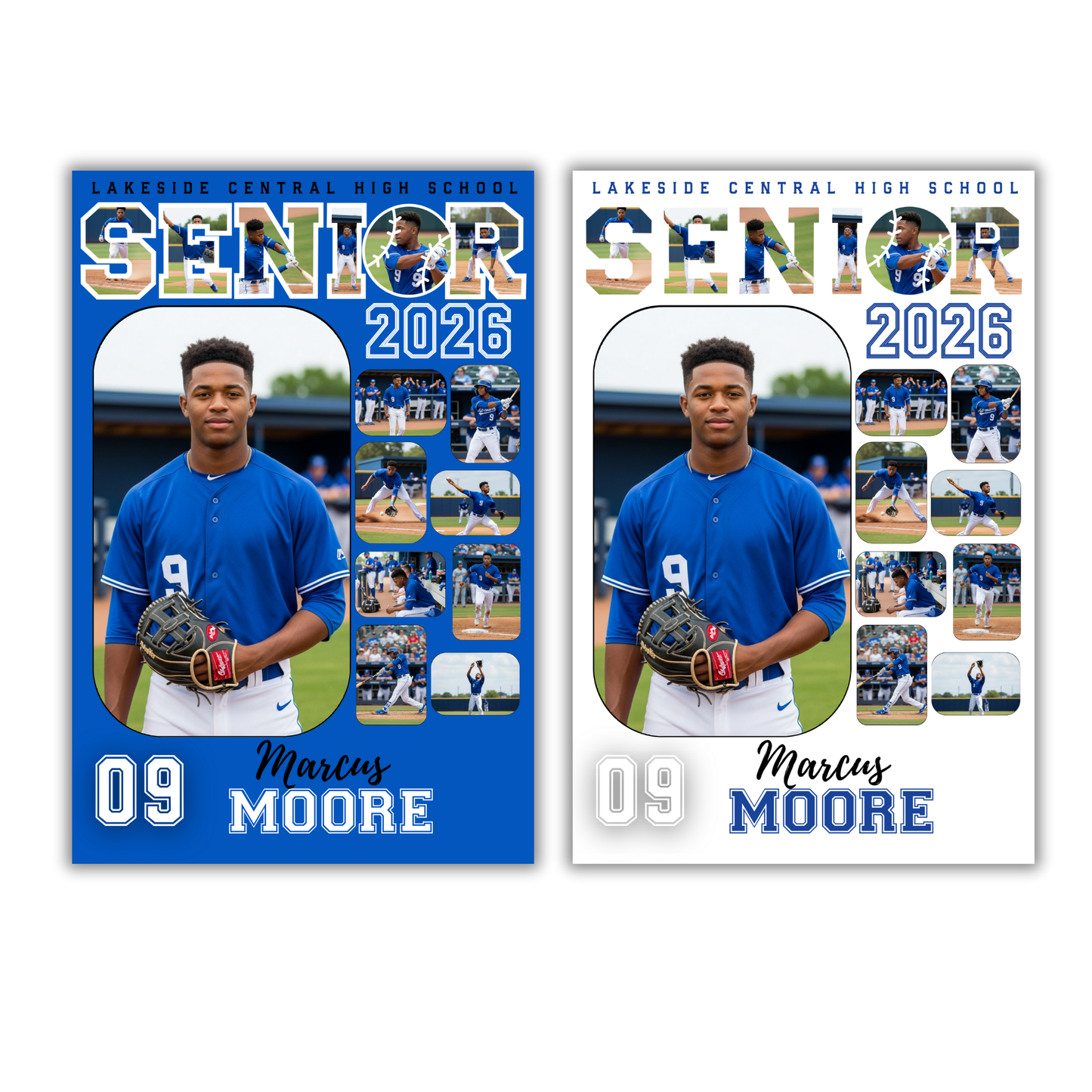 Senior Night Baseball Poster Template - Digital Download Customizable Senior Baseball Poster