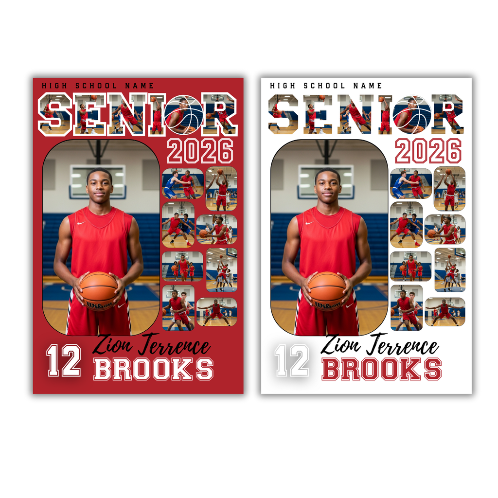 Senior Night Basketball Poster Template - Digital Download Customizable Senior Basketball Poster