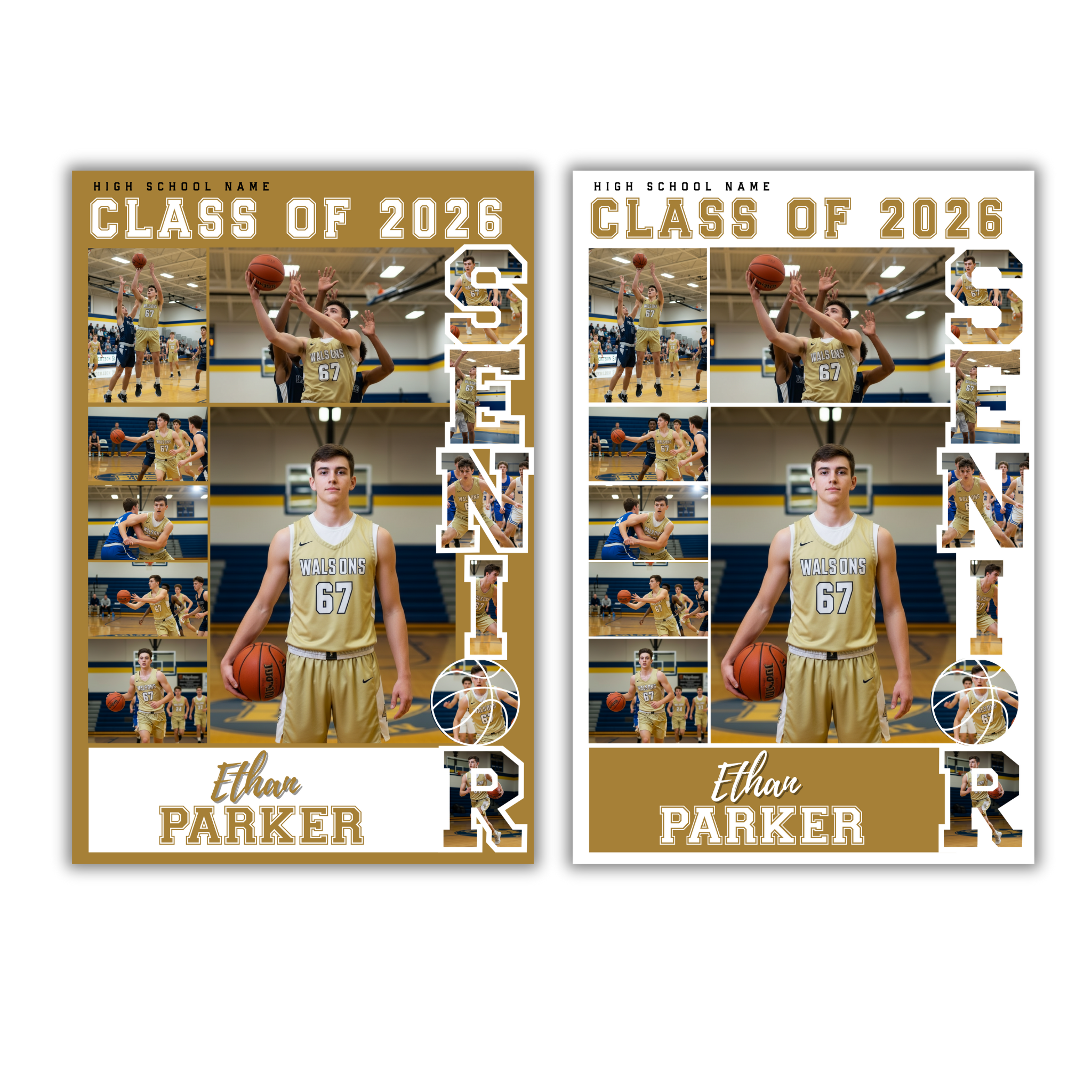 Senior Night Basketball Poster Template - Digital Download Customizable Senior Basketball Poster