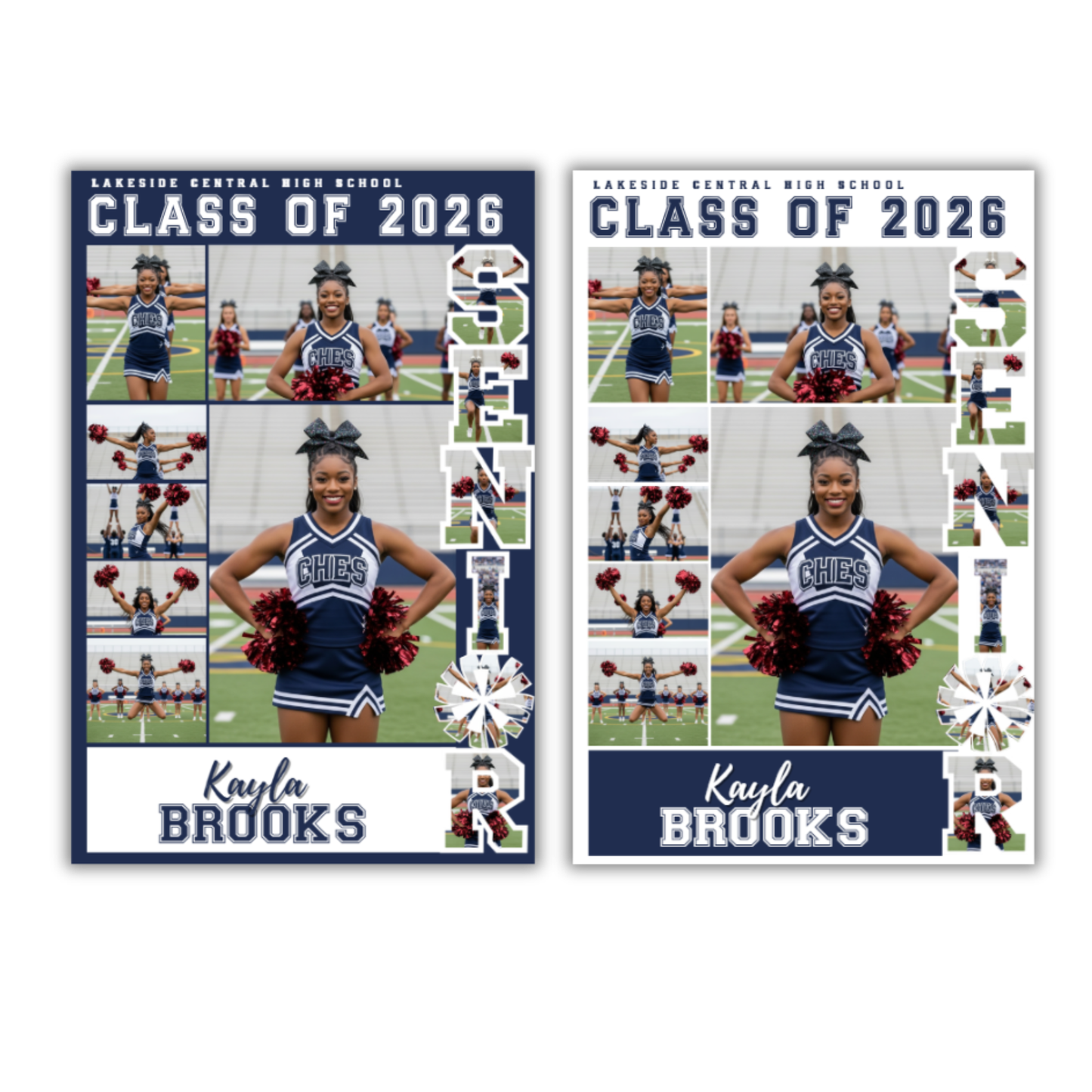 Senior Night Cheerleading Poster Template - Digital Download Customizable Senior Cheerleading Poster