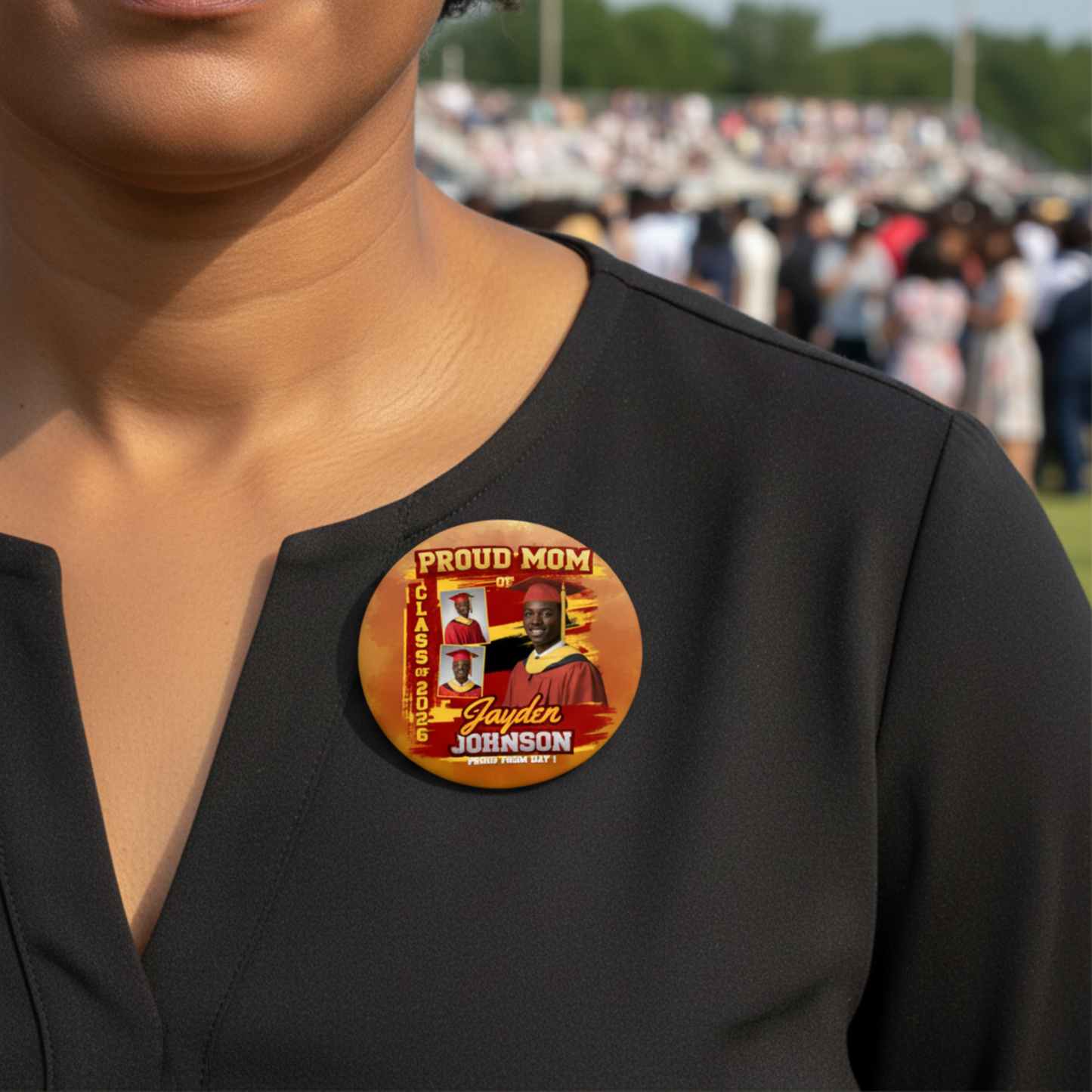 Graduation Buttons Personalized | Custom Senior Set of 6