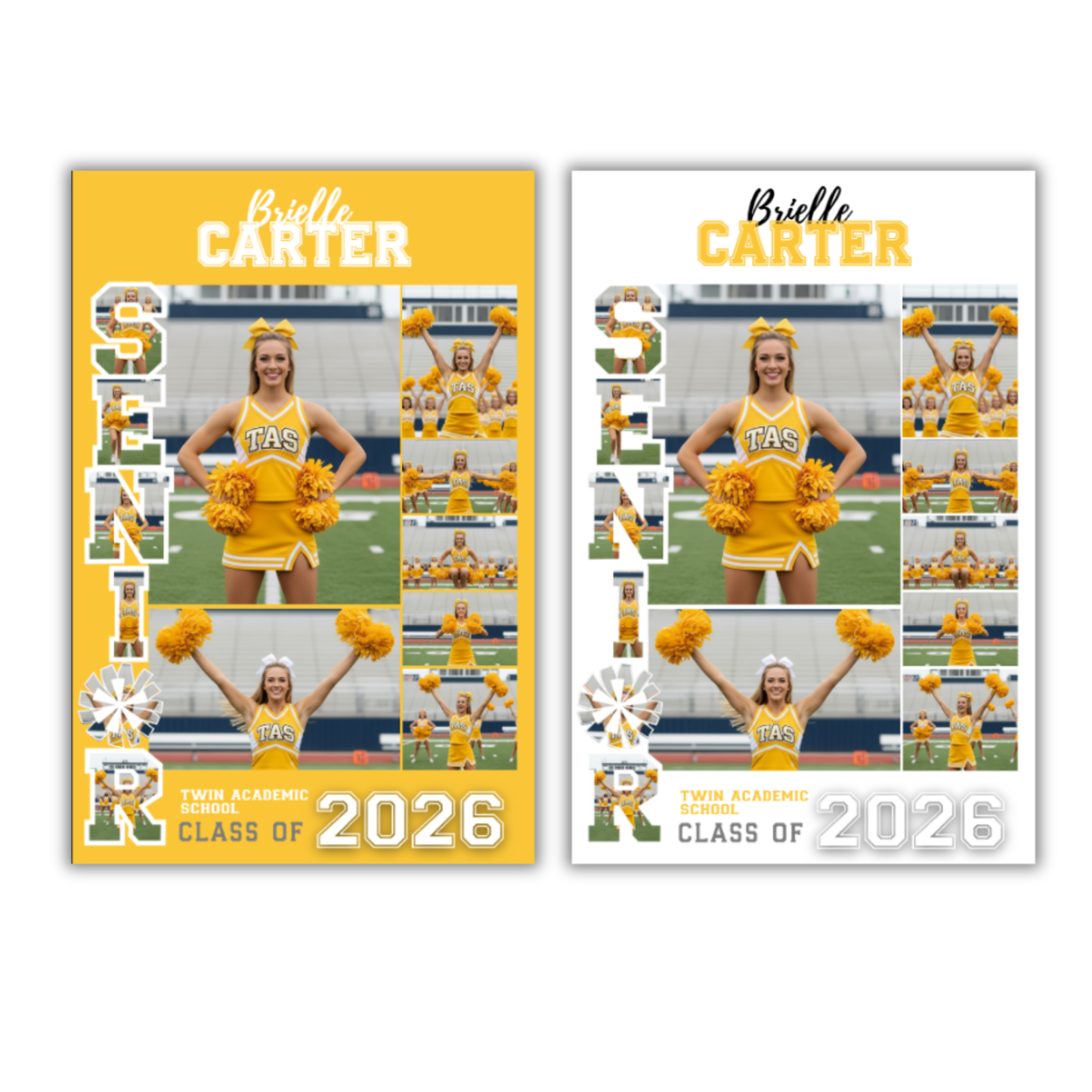 Senior Night Cheerleading Poster Template - Digital Download Customizable Senior Cheerleading Poster