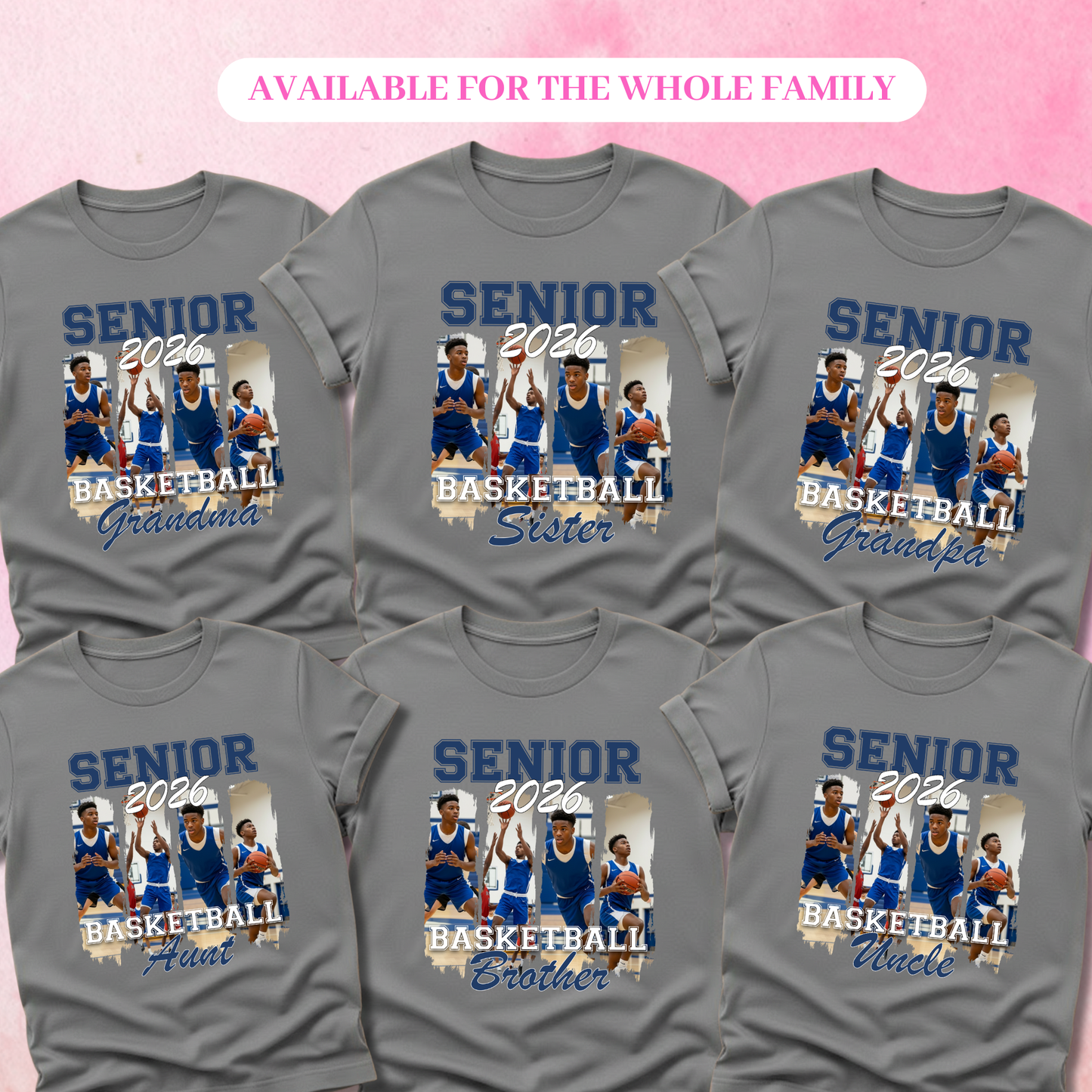 Senior 2026 Family Shirt Basketball Graduation Shirt