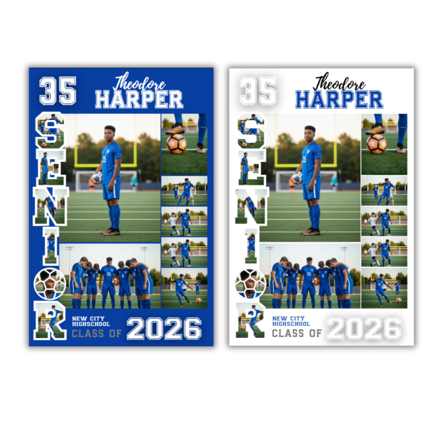 Personalized Soccer Senior Night Poster Custom Printed and Designed For You to Celebrate Your Senior Athlete