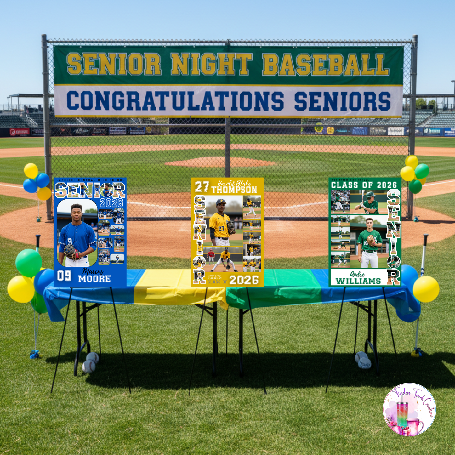 Personalized Baseball Senior Night Poster Custom Printed and Designed For You to Celebrate Your Senior Athlete