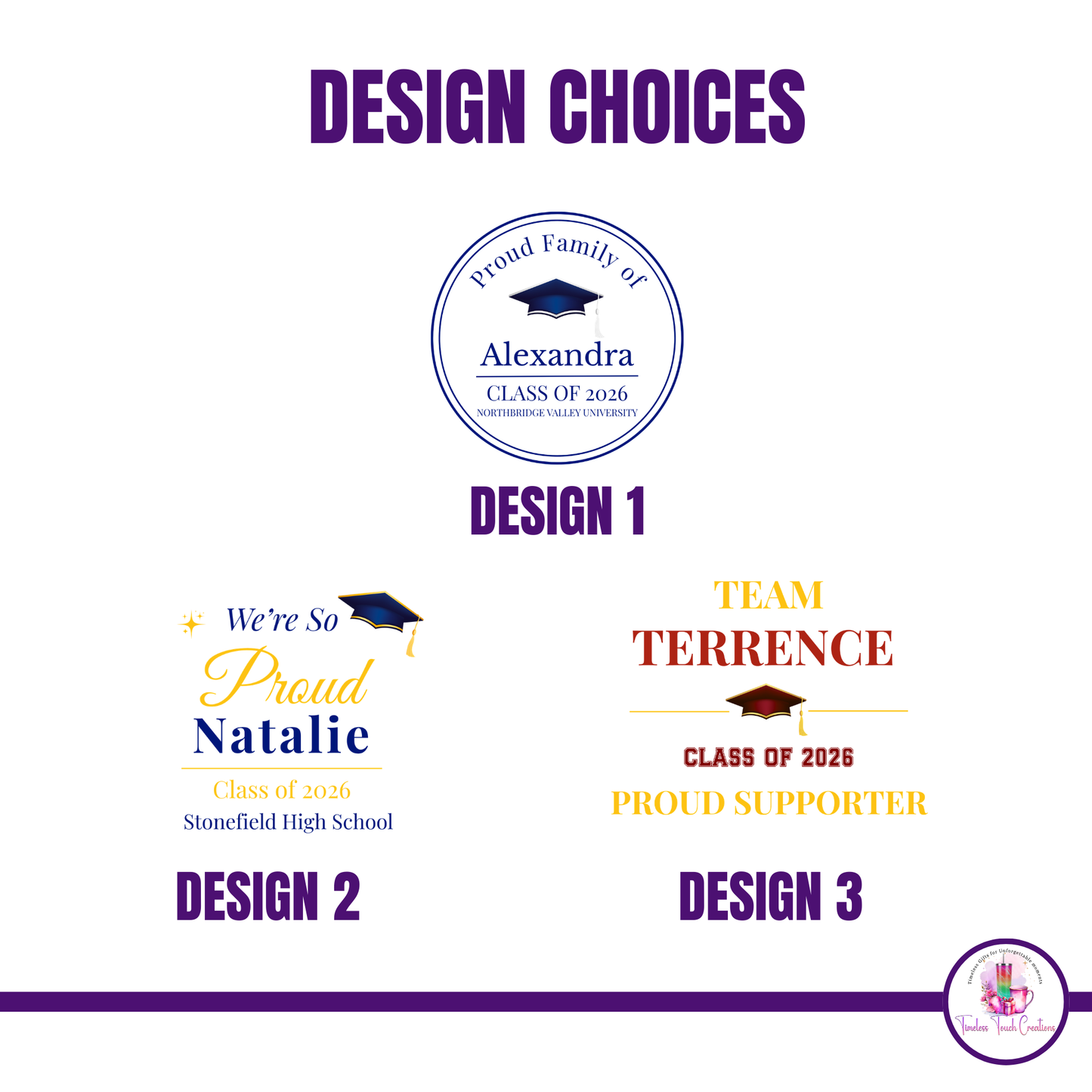 Personalized Graduation Clear Bags - Custom Name Grad Bags