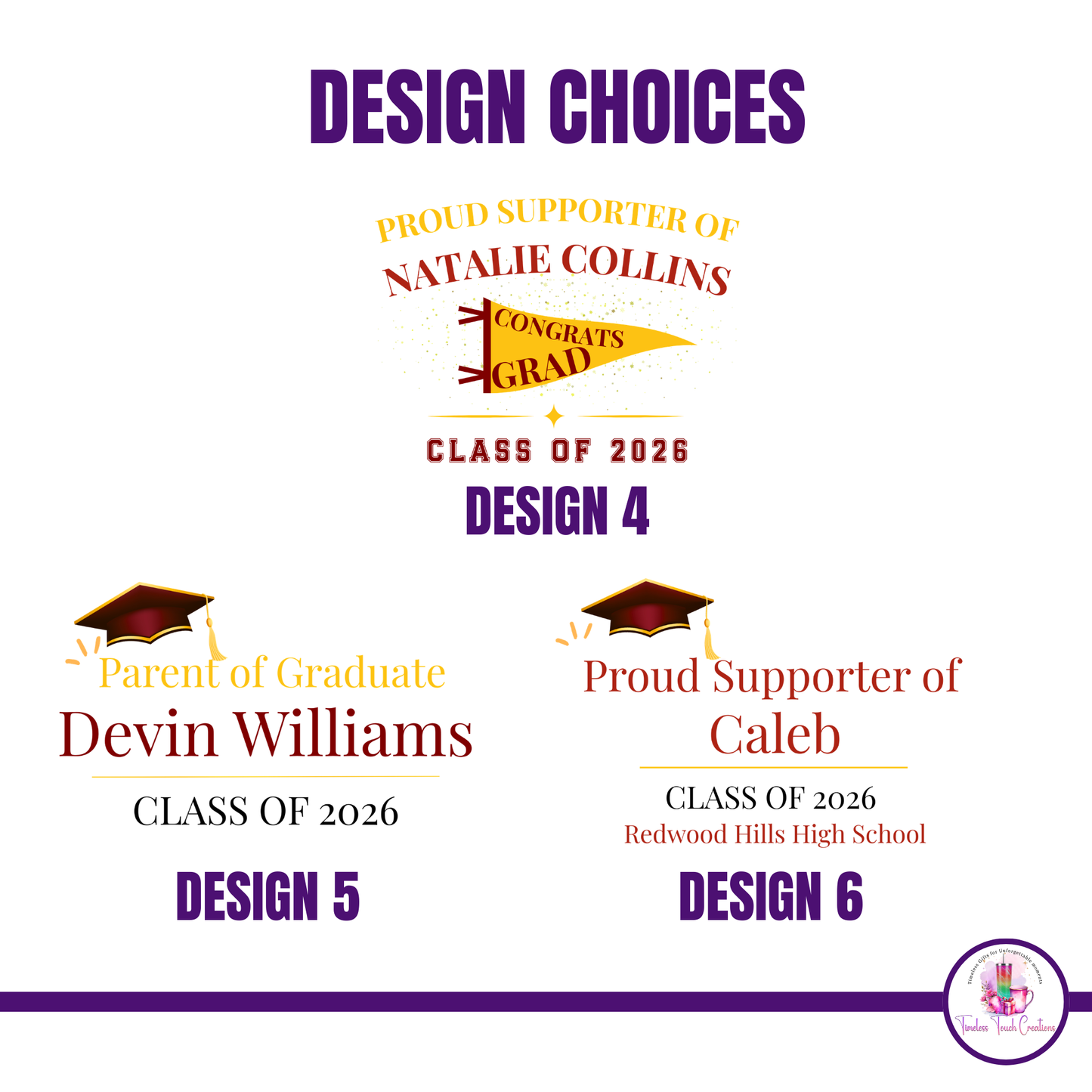 Personalized Graduation Clear Bags - Custom Name Grad Bags