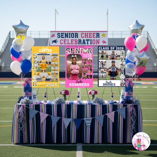 Personalized Cheerleading  Senior Night Poster Custom Printed and Designed For You to Celebrate Your Senior Athlete