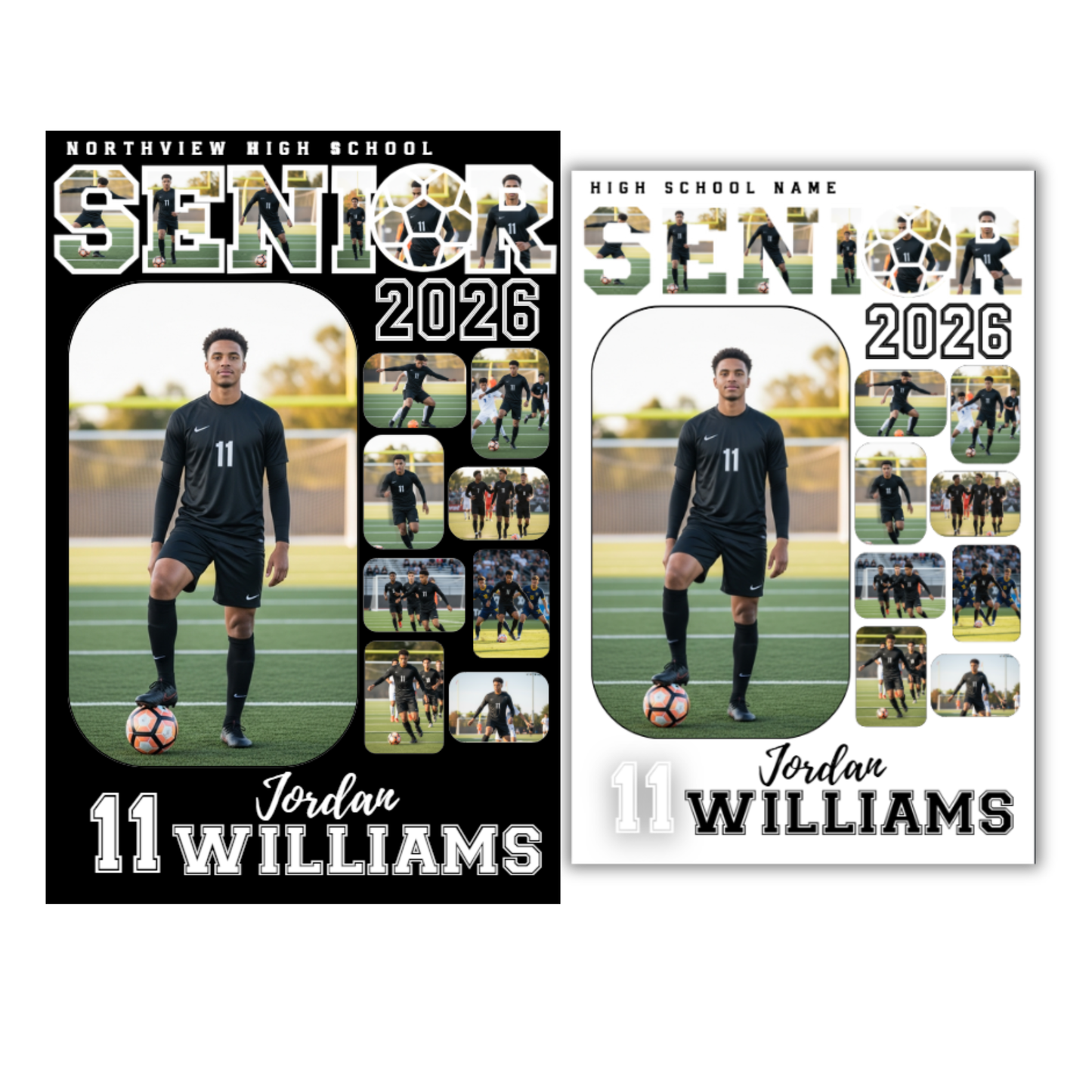 Personalized Soccer Senior Night Poster Custom Printed and Designed For You to Celebrate Your Senior Athlete