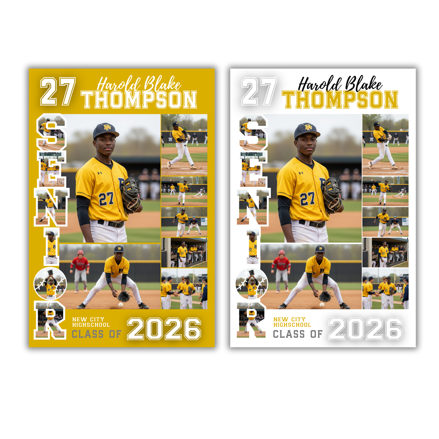 Personalized Baseball Senior Night Poster Custom Printed and Designed For You to Celebrate Your Senior Athlete