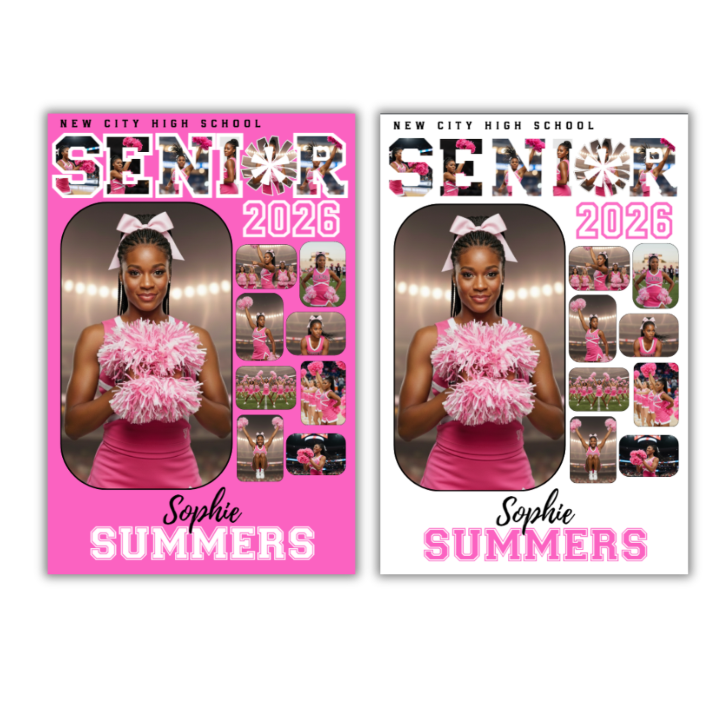 Personalized Cheerleading  Senior Night Poster Custom Printed and Designed For You to Celebrate Your Senior Athlete