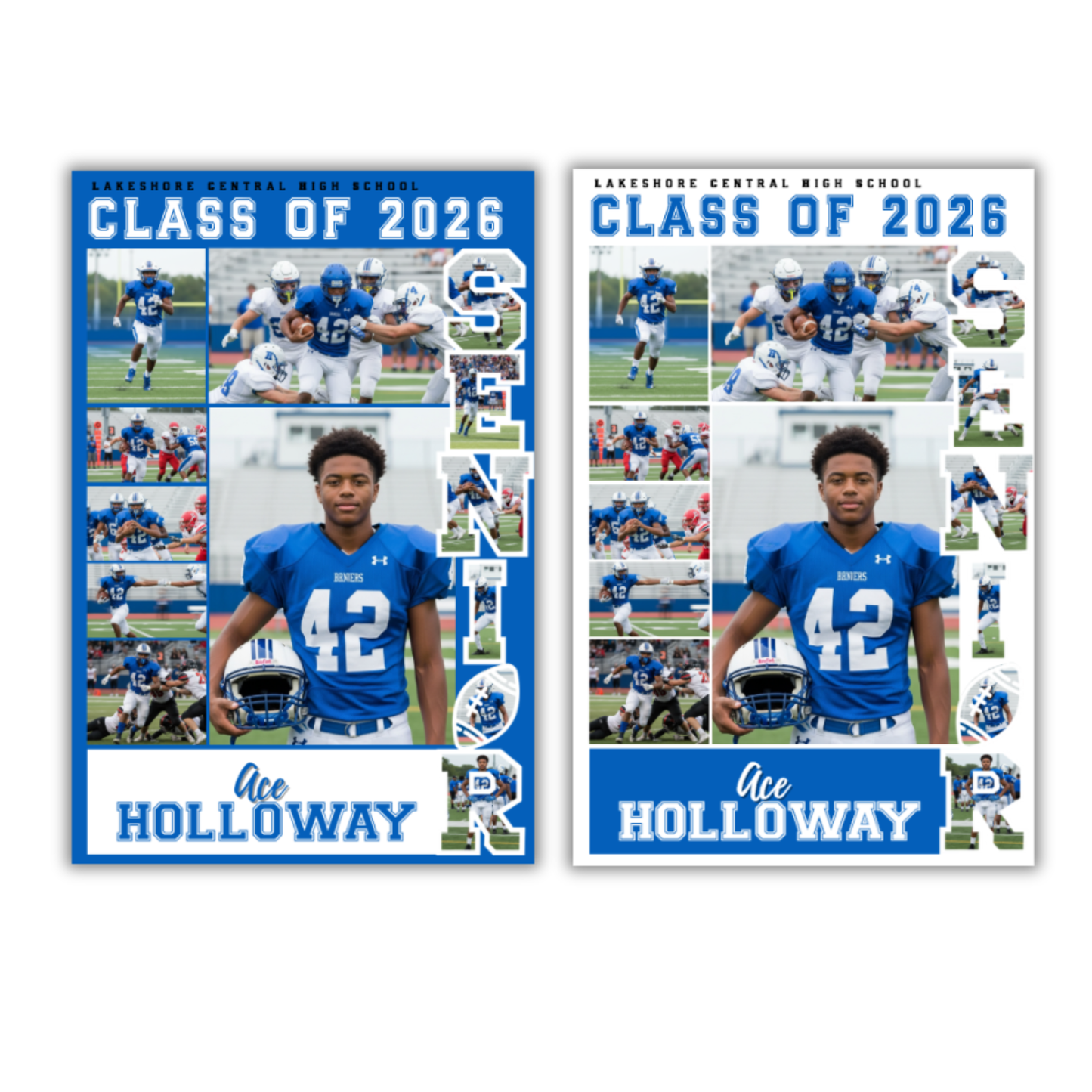 Personalized Football Senior Night Poster Custom Printed and Designed For You to Celebrate Your Senior Athlete