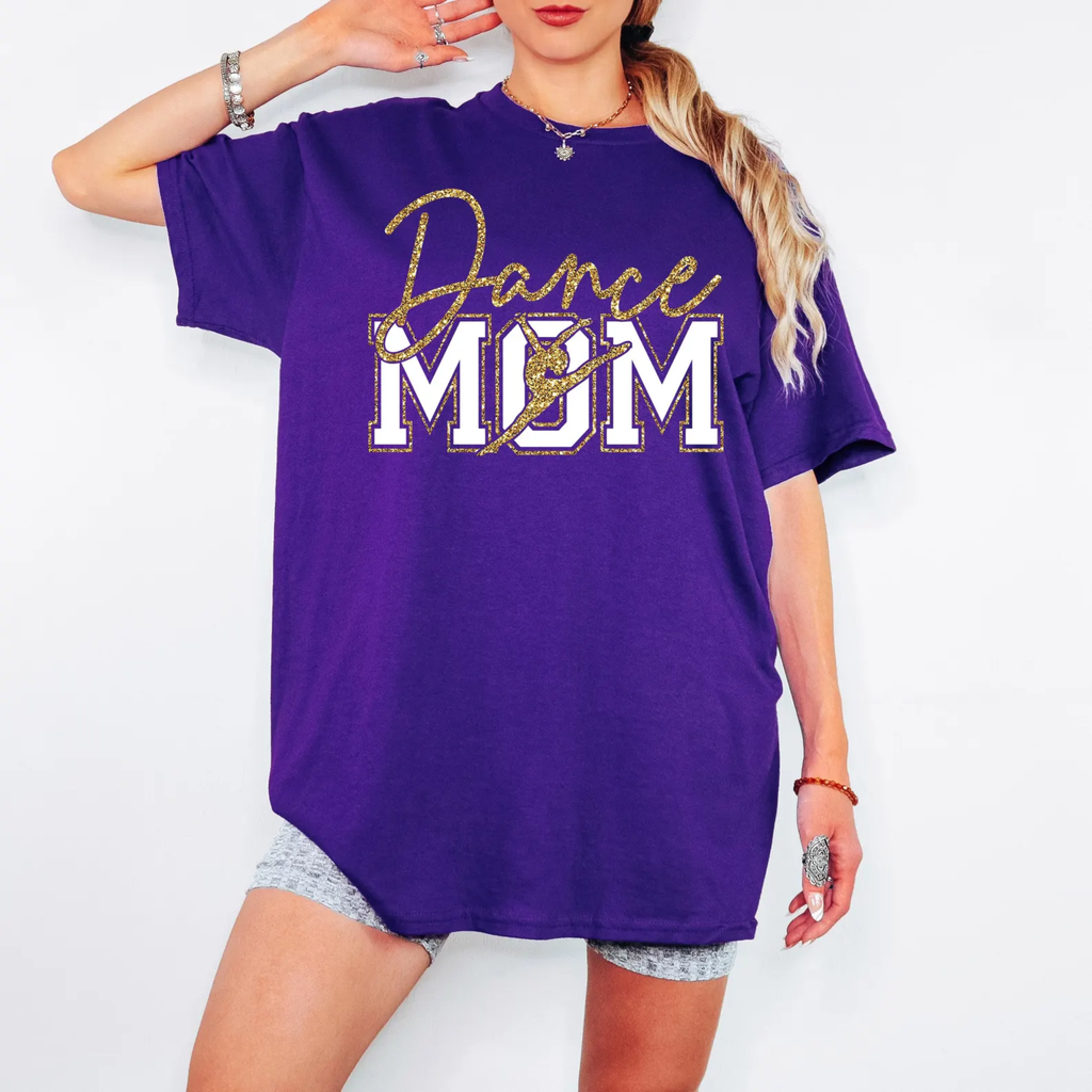 Dance Mom Shirt and Sweat Shirt Glam Sparkle MOM Design Perfect Gift for Mom Who Dances
