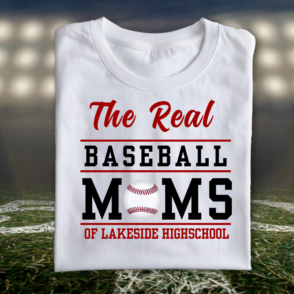 Real Moms Sports Mom Shirt, Custom Gildan T-Shirt, Sweatshirt, or Hoodie, Game Day Outfit for Proud Sports Moms, Sizes S-3XL