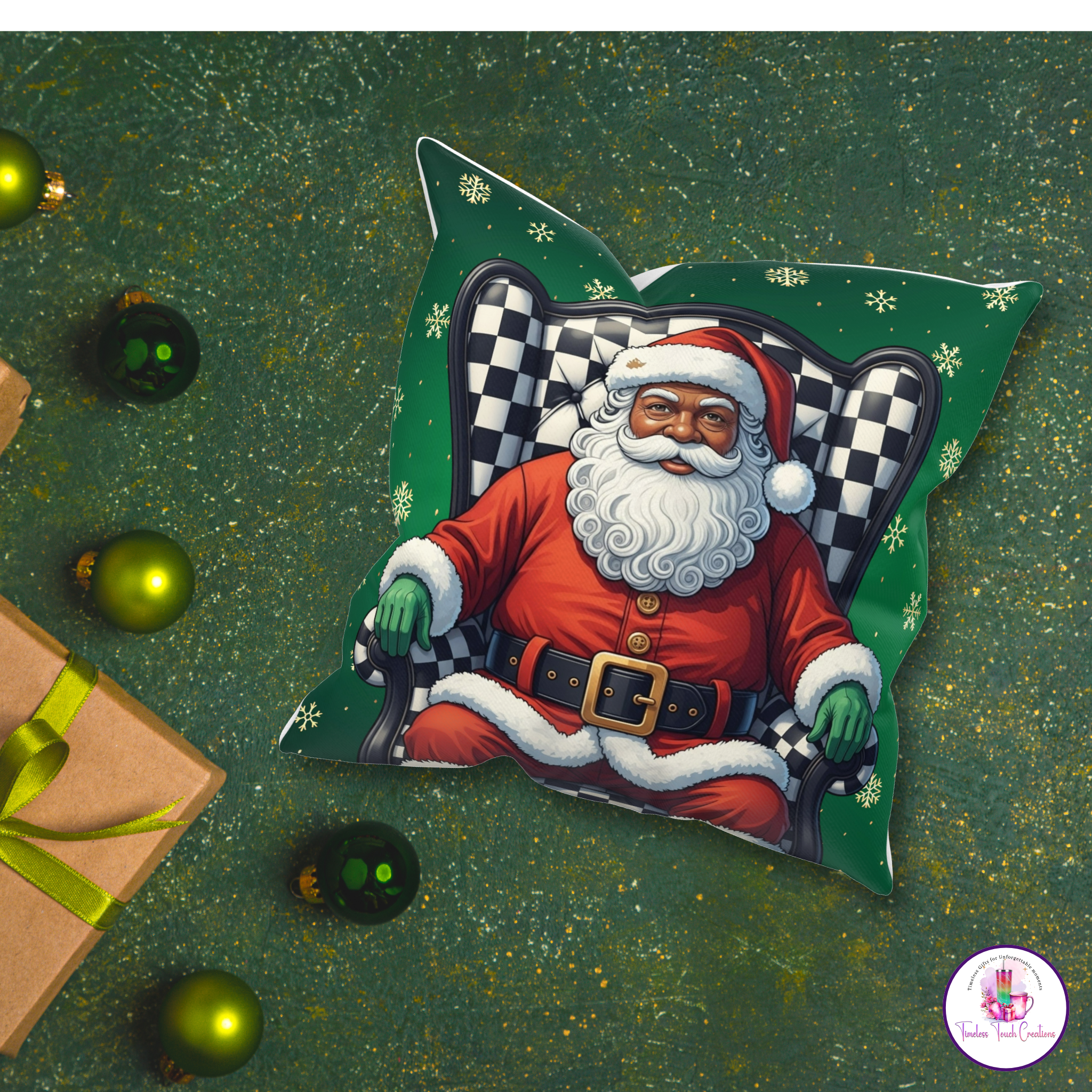 Custom Christmas Santa Pillowcase | Personalized Holiday Decorative Pillowcase with Santa Design for Christmas Decor