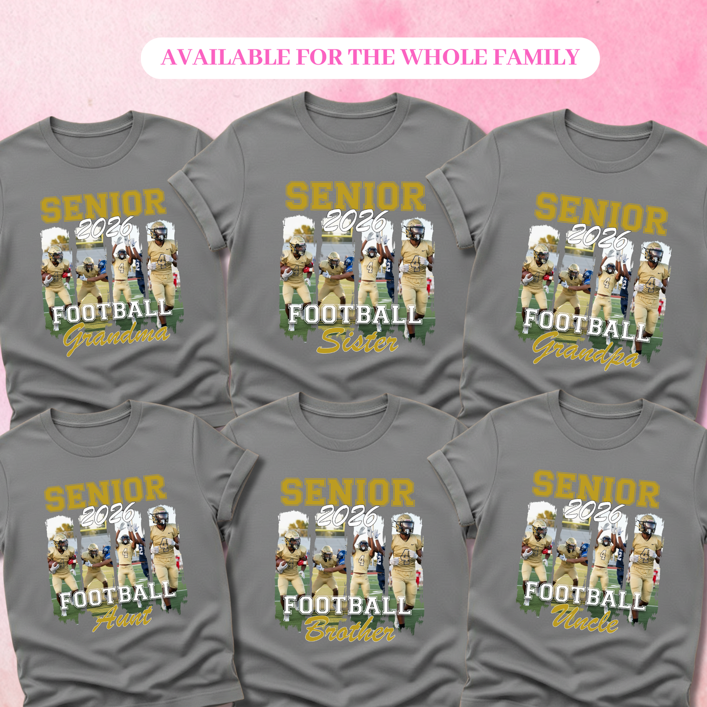 Senior 2026 Family Shirt Football Graduation Shirt