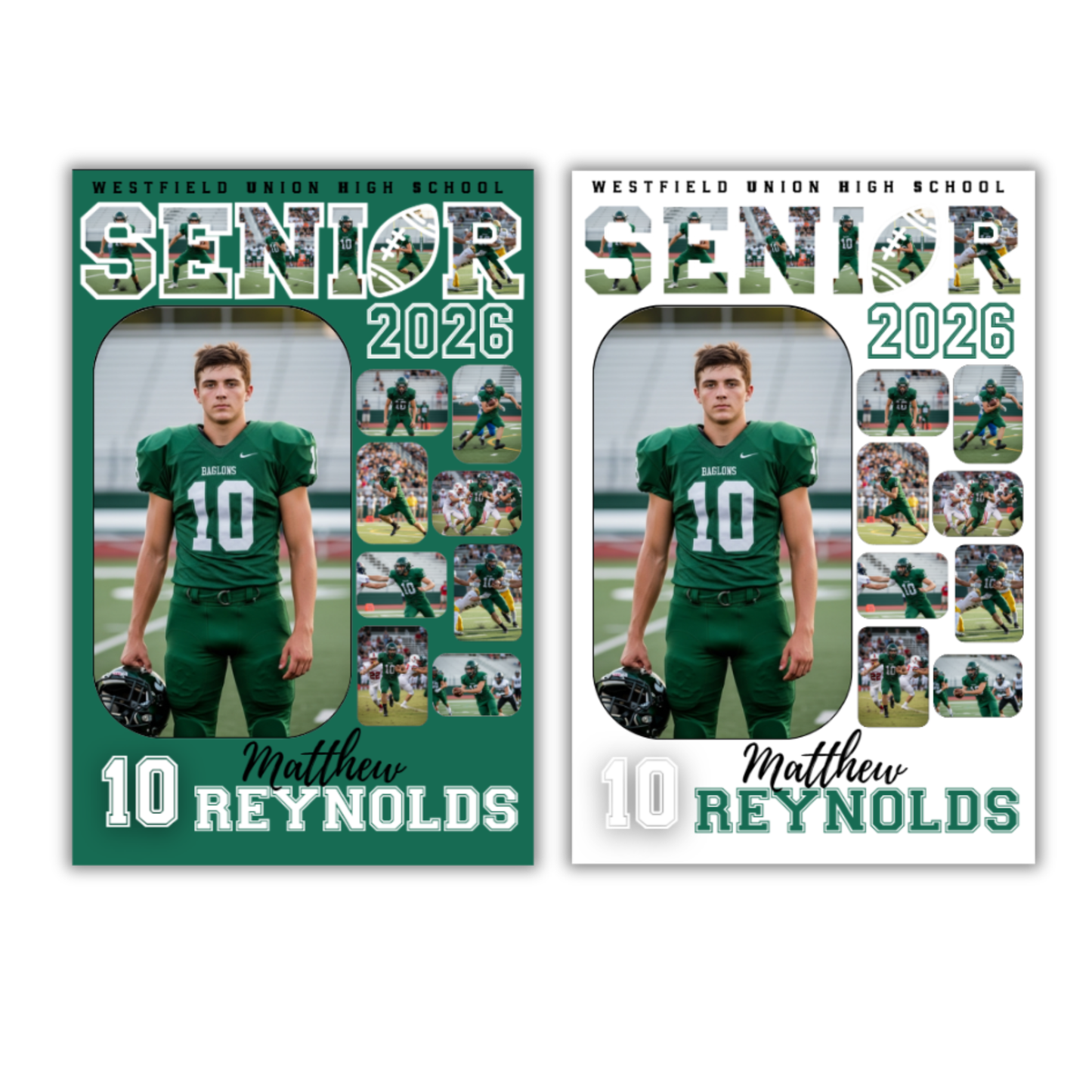 Personalized Football Senior Night Poster Custom Printed and Designed For You to Celebrate Your Senior Athlete