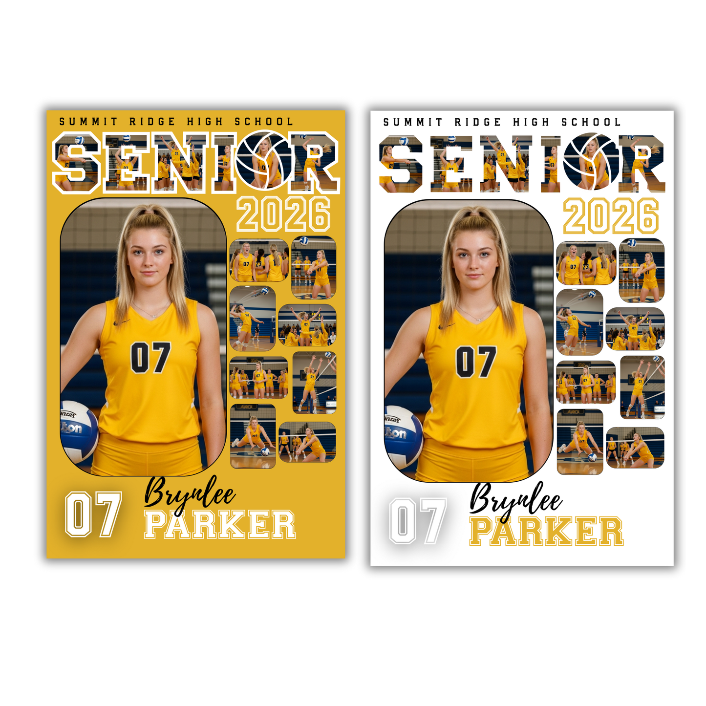 Personalized Volleyball Senior Night Poster Custom Printed and Designed For You to Celebrate Your Senior Athlete