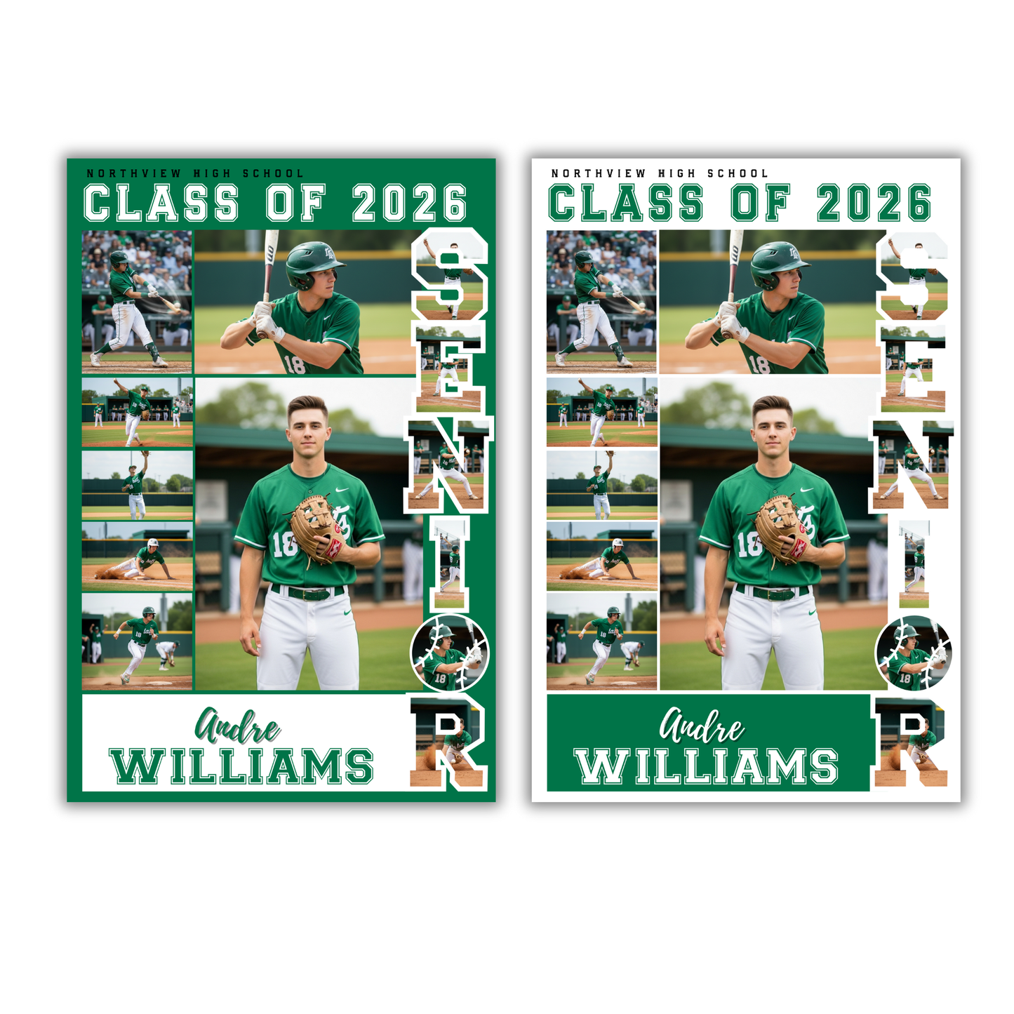 Personalized Baseball Senior Night Poster Custom Printed and Designed For You to Celebrate Your Senior Athlete