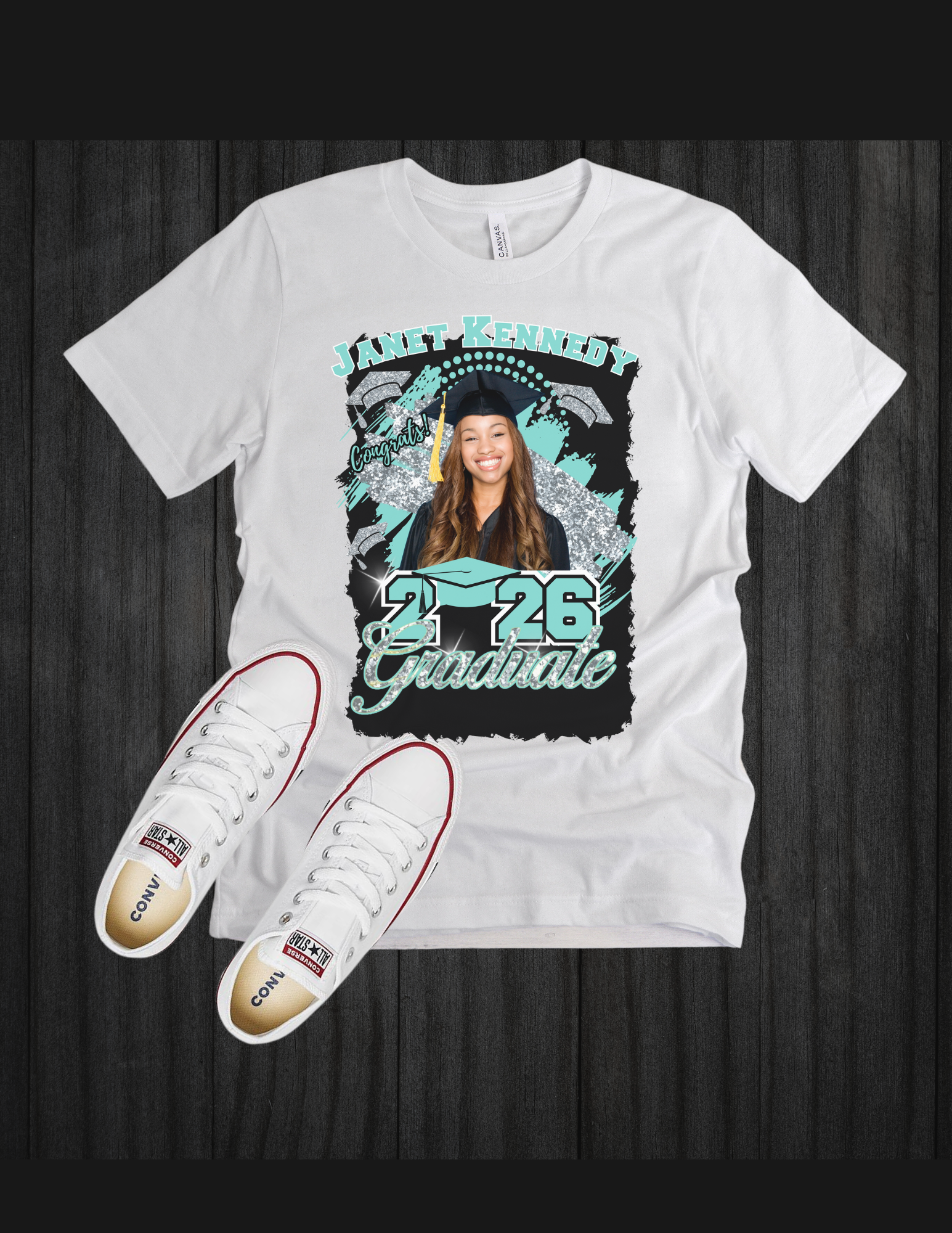 Custom Graduation Photo T-Shirt Class of 2026 – Personalized Senior Shirt