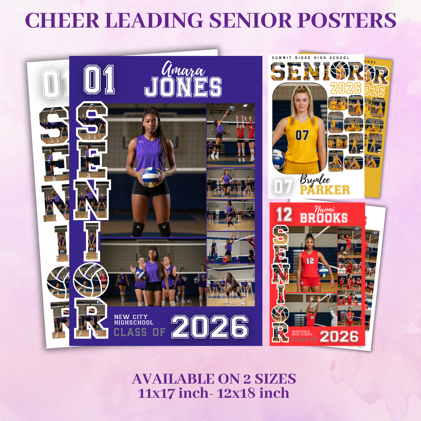 Personalized Volleyball Senior Night Poster Custom Printed and Designed For You to Celebrate Your Senior Athlete