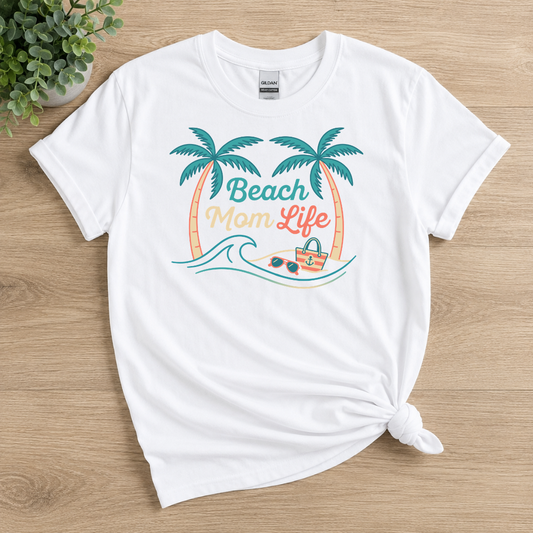 Beach Mom Life Shirt | Women's Summer Beach Graphic Tee