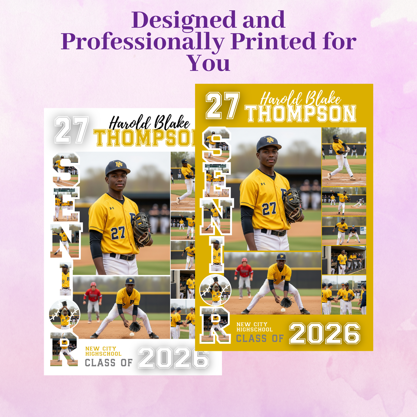 Personalized Baseball Senior Night Poster Custom Printed and Designed For You to Celebrate Your Senior Athlete