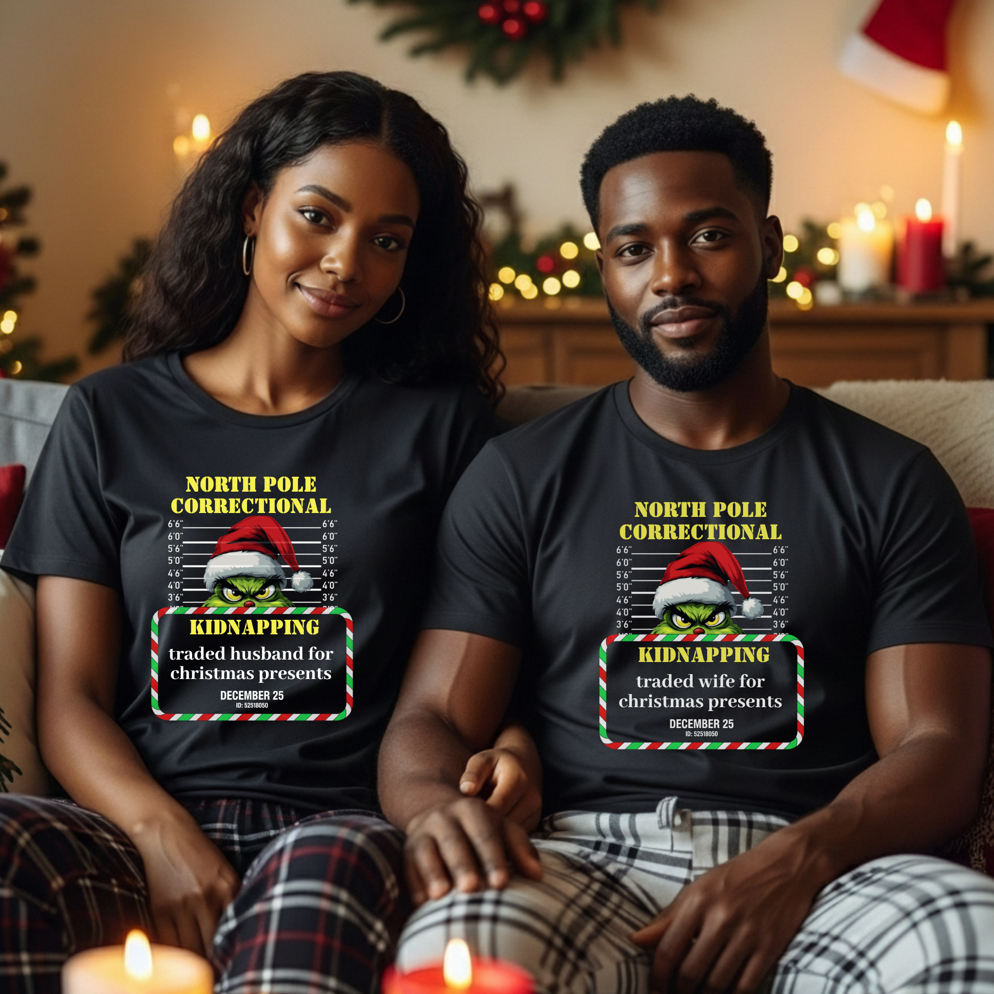 North Pole Correctional Grinch Christmas Shirt or Sweatshirt – Funny Holiday Tee or Crewneck Gift