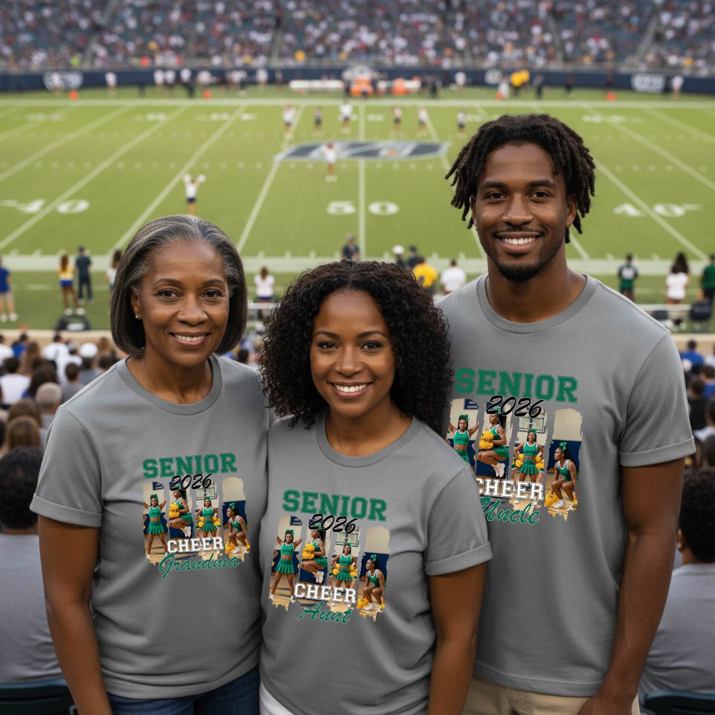 Senior 2026 Cheer Family Shirts & Sweatshirts Personalized Cheer Supporter Apparel
