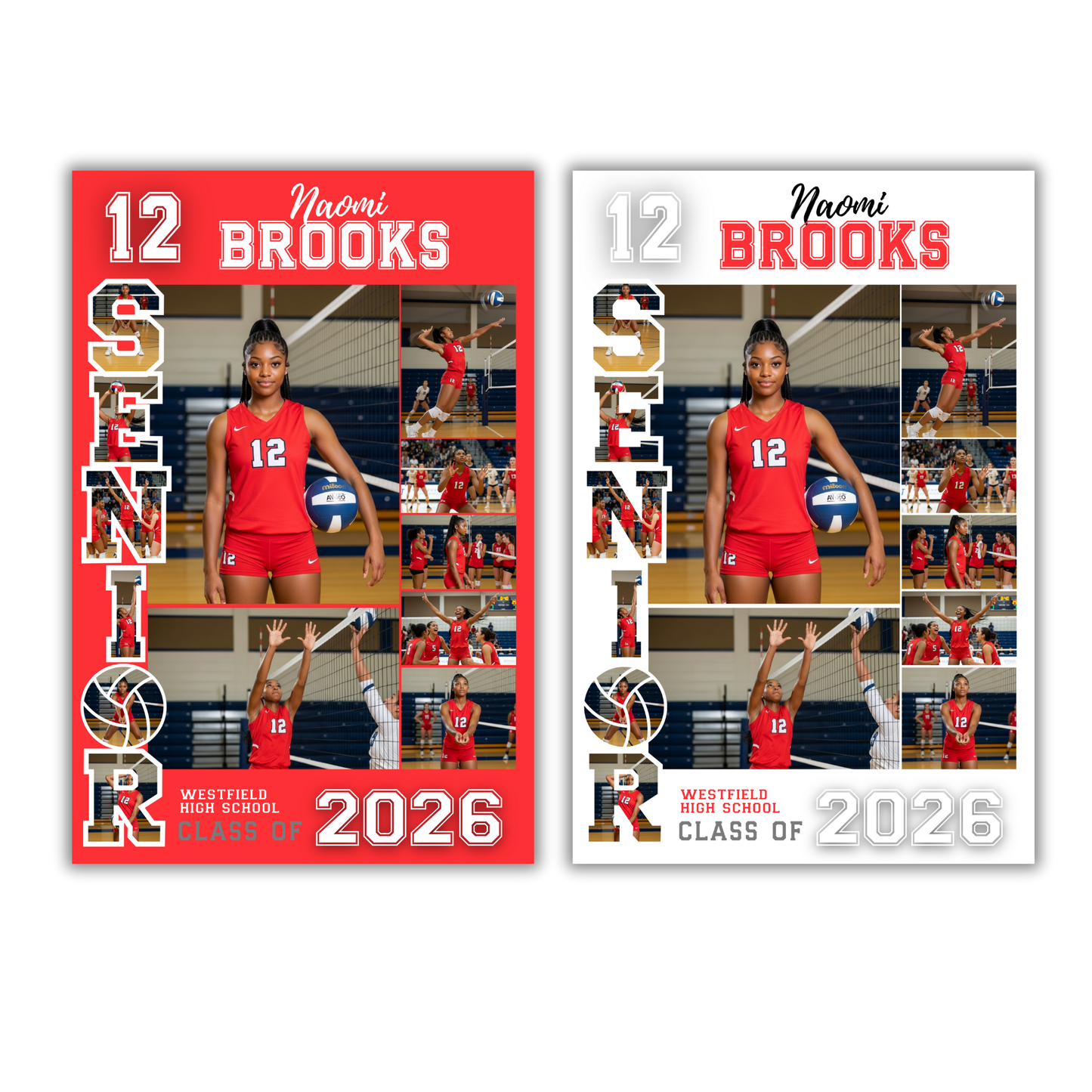 Senior Night Volleyball Poster Template - Digital Download Customizable Senior Volleyball Poster