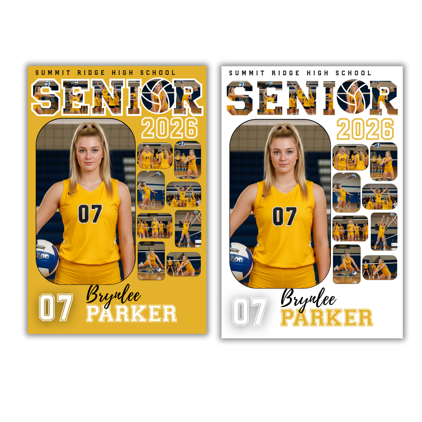 Senior Night Volleyball Poster Template - Digital Download Customizable Senior Volleyball Poster