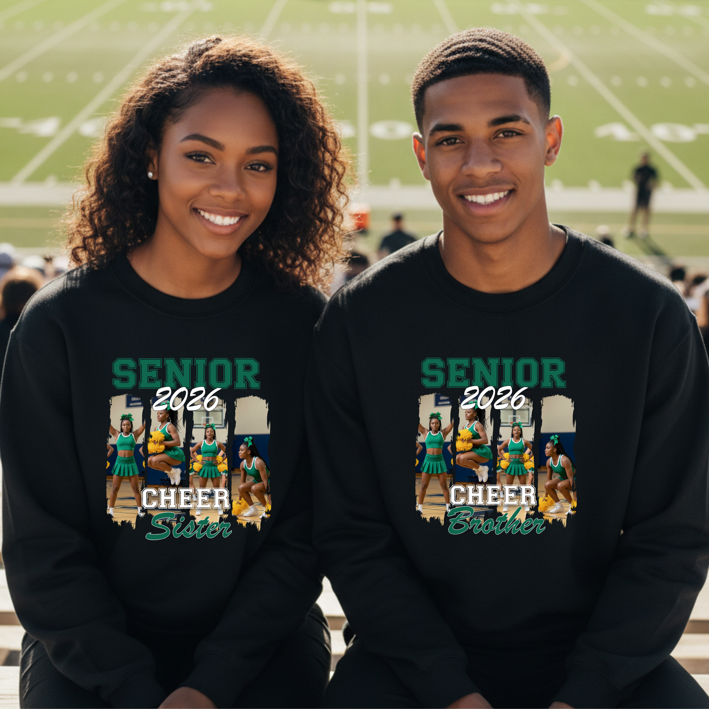 Senior 2026 Cheer Family Shirts & Sweatshirts Personalized Cheer Supporter Apparel