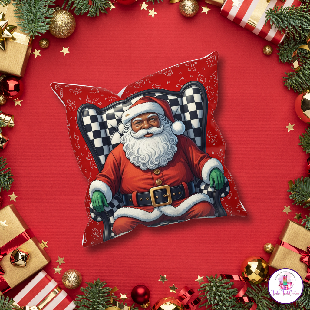 Custom Christmas Santa Pillowcase | Personalized Holiday Decorative Pillowcase with Santa Design for Christmas Decor