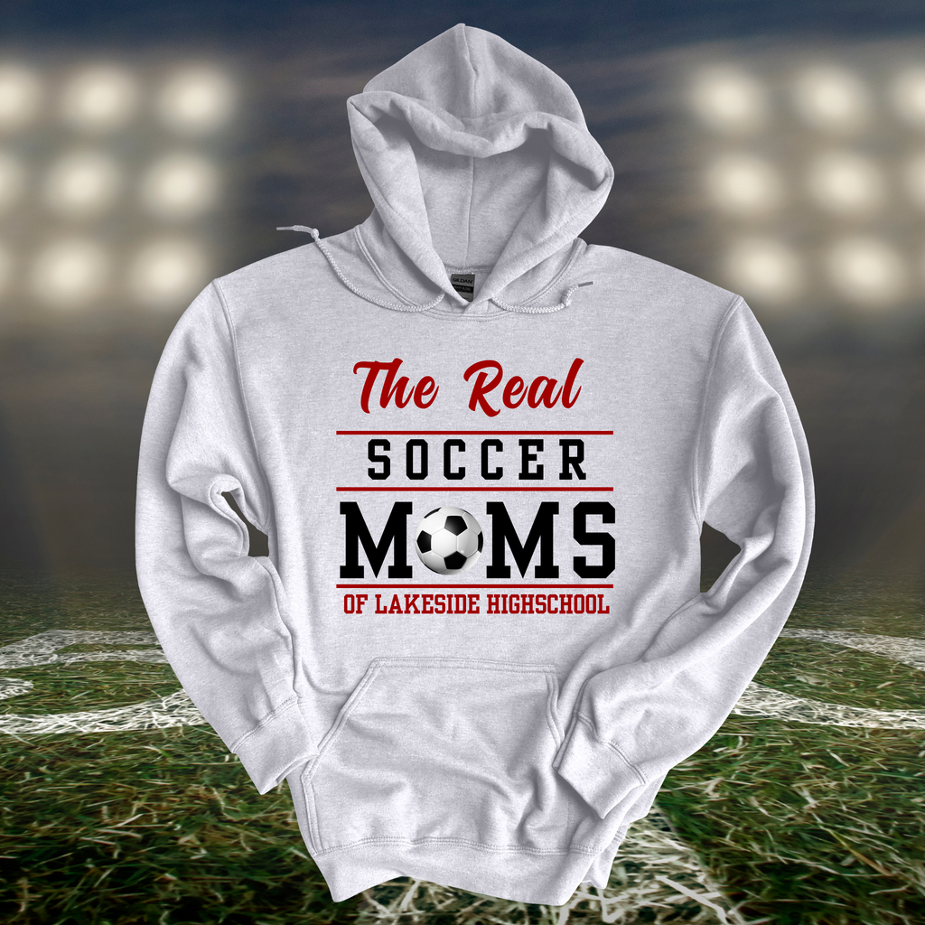 Real Moms Sports Mom Shirt, Custom Gildan T-Shirt, Sweatshirt, or Hoodie, Game Day Outfit for Proud Sports Moms, Sizes S-3XL